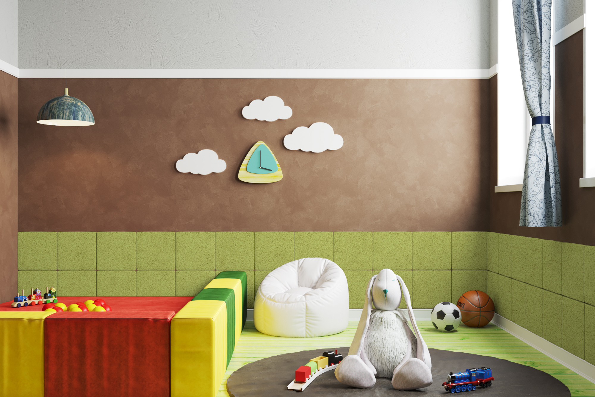 Изображение товара Мягкая панель Tartilla квадрат велюр цвет оливковый 300х300х29мм 1шт