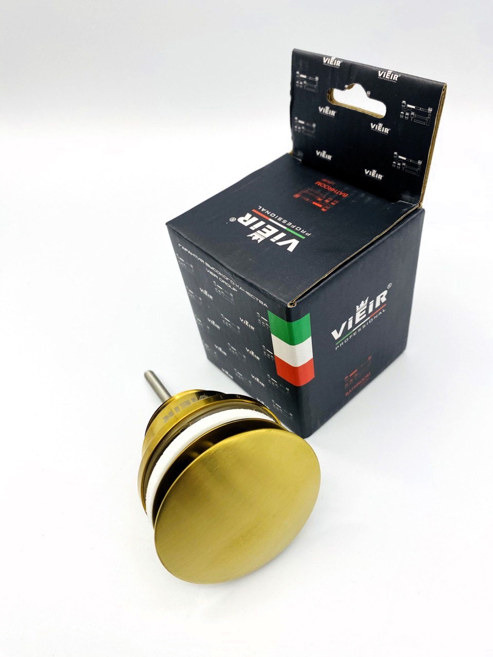Изображение товара Донный клапан Vieir Ø32 мм клик-клак без перелива золото