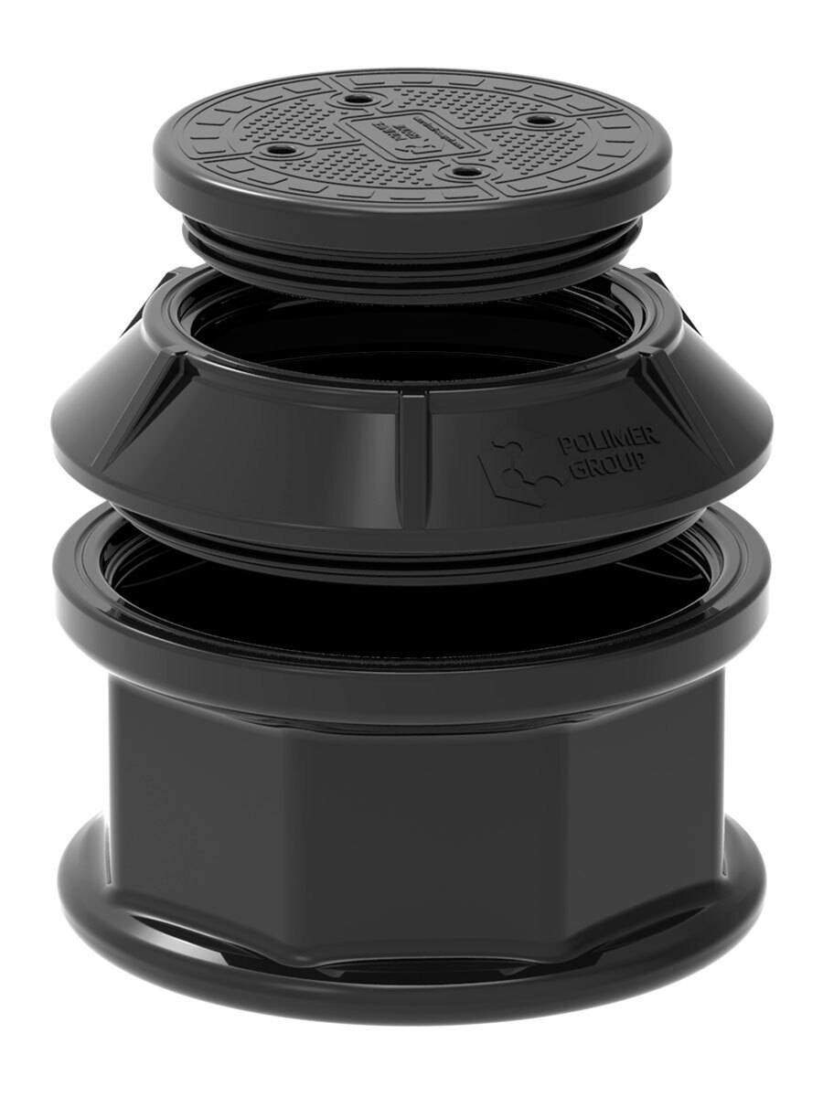 Изображение товара Колодец кабельный POLIMER GROUP КОД D560 мм с крышкой резьбовой