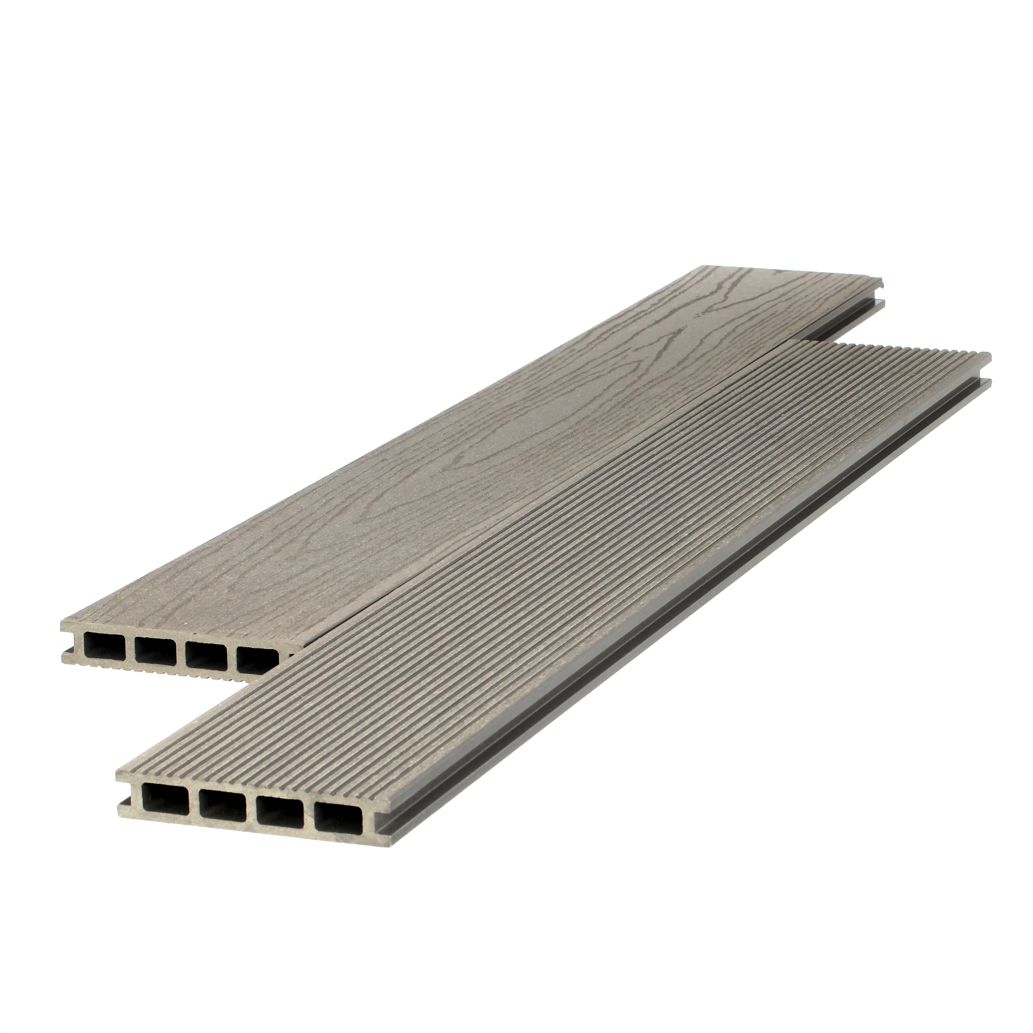 Изображение товара Террасная доска МДПК Diasdeck цвет серый дым 1500x140x25мм двусторонний структура дерева 1.05м² 5шт