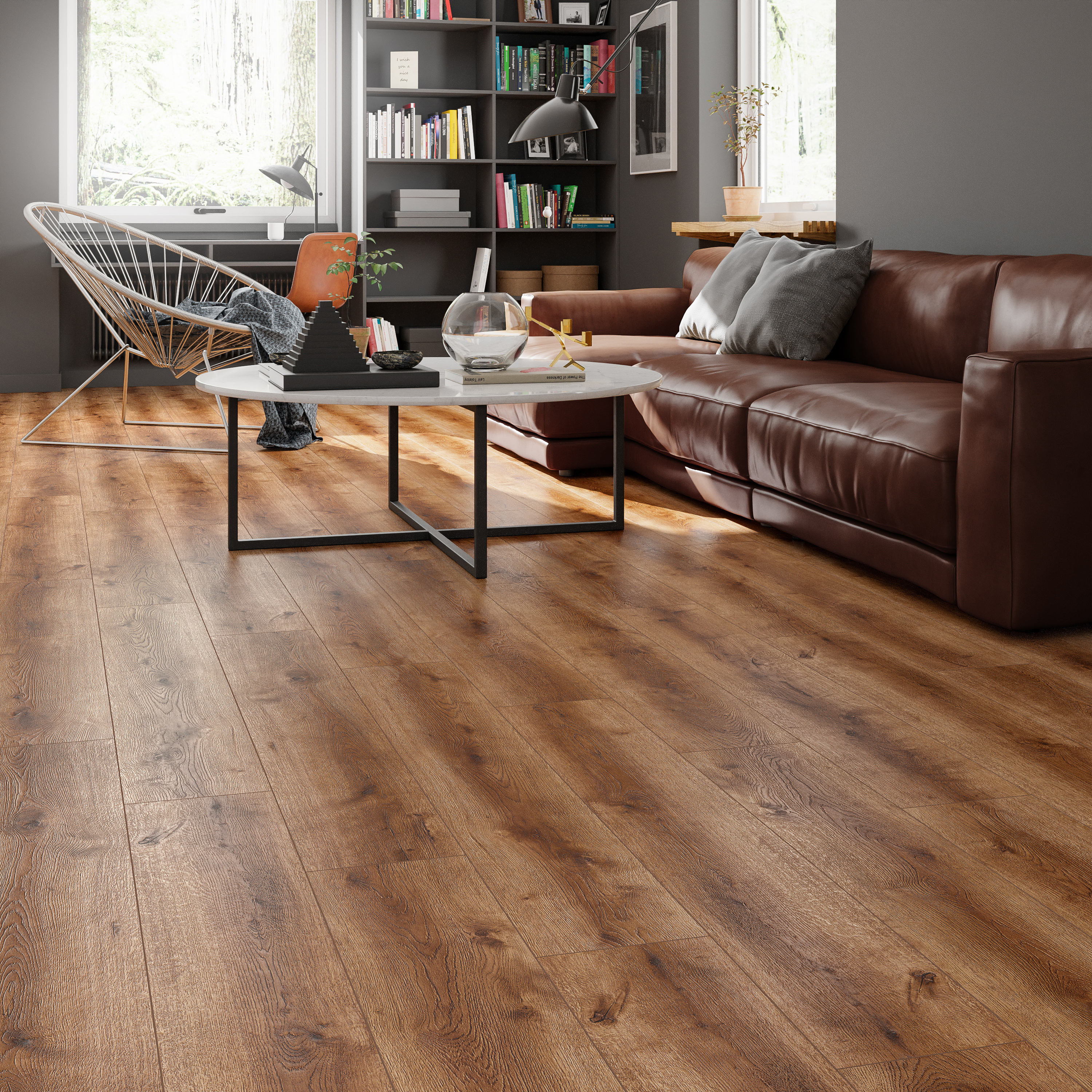 Изображение товара Ламинат Camsan Platinum Plus Дуб Айдос 33 класс 10 мм фаска 4 шт в упаковке