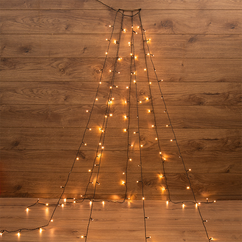 Изображение товара Электрогирлянда комнатная Neon-night 4601004148673 1.8 м 126 ламп теплый белый (желтый) 8 режимов работы