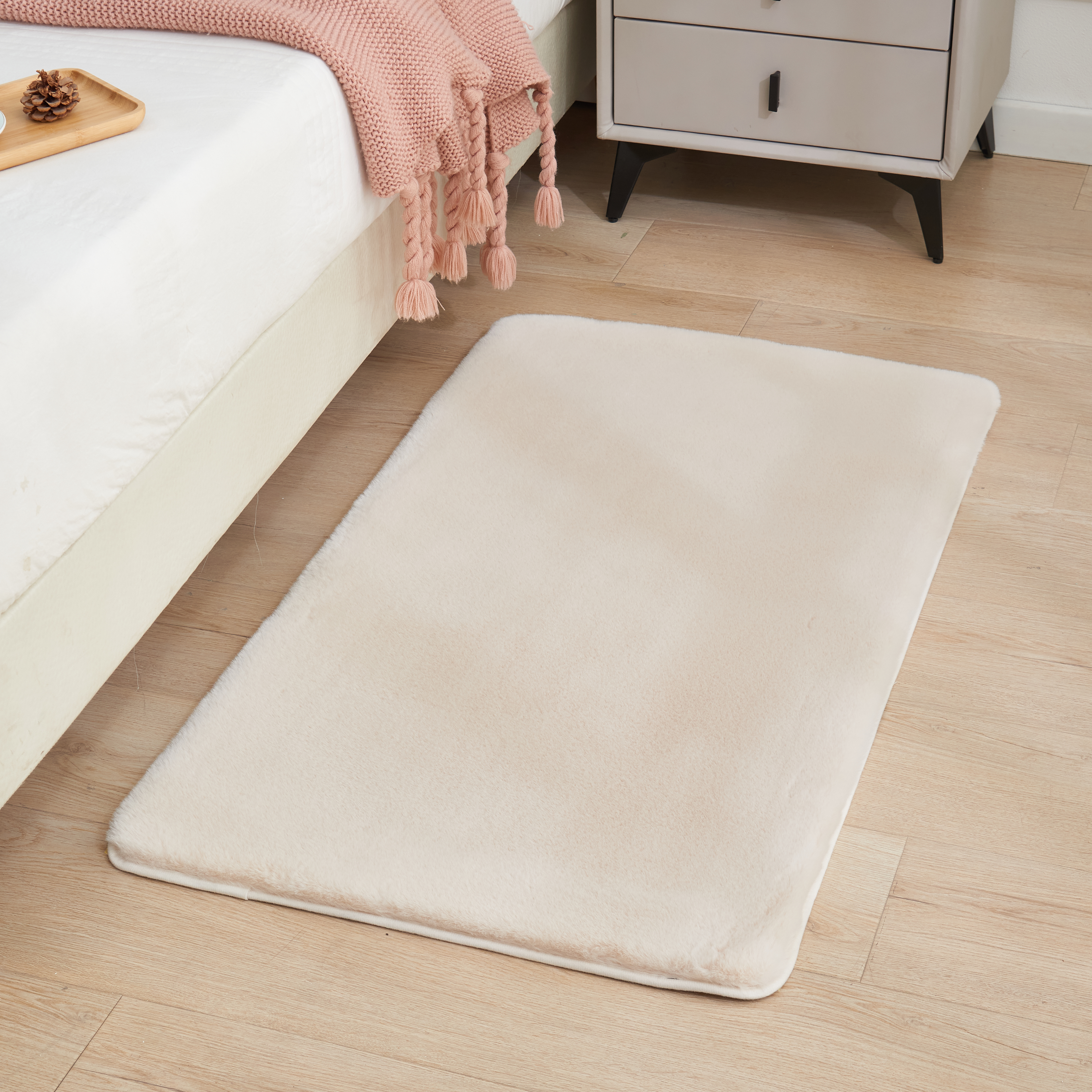 Изображение товара Декоративный ковер Bingo 50x80 см из полиэстера, кремовый цвет