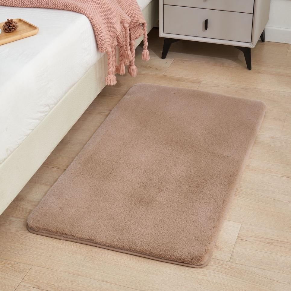 Изображение товара Декоративный ковер Bingo из полиэстера 60x110 см коричневый легкий и мягкий