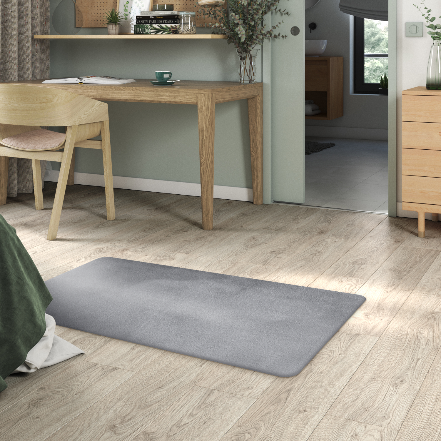 Изображение товара Искусственная шкура INSPIRE BIANCA, 60x110 см, серый полиэстер, противоскользящая