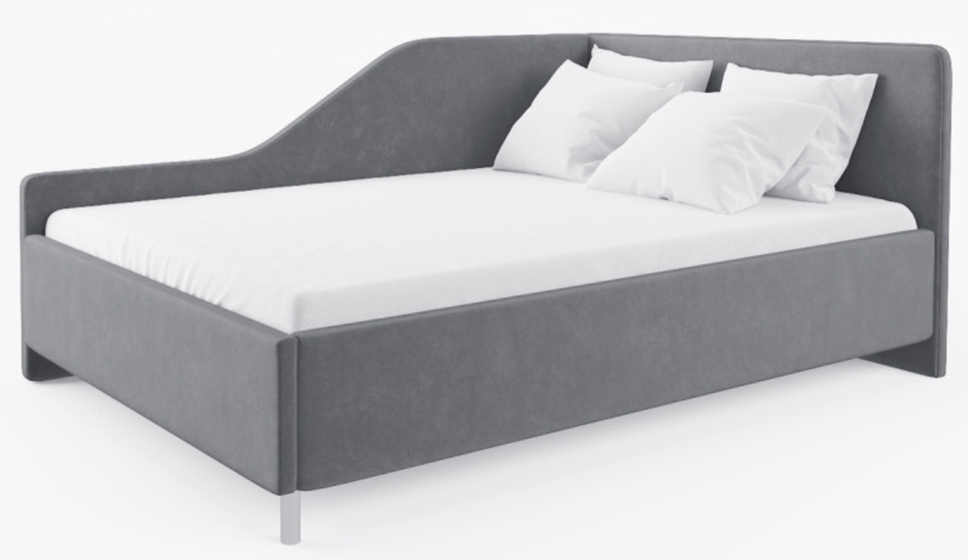 Изображение товара Кровать угловая правая Costa Сюита 100x200 см ДСП цвет серый