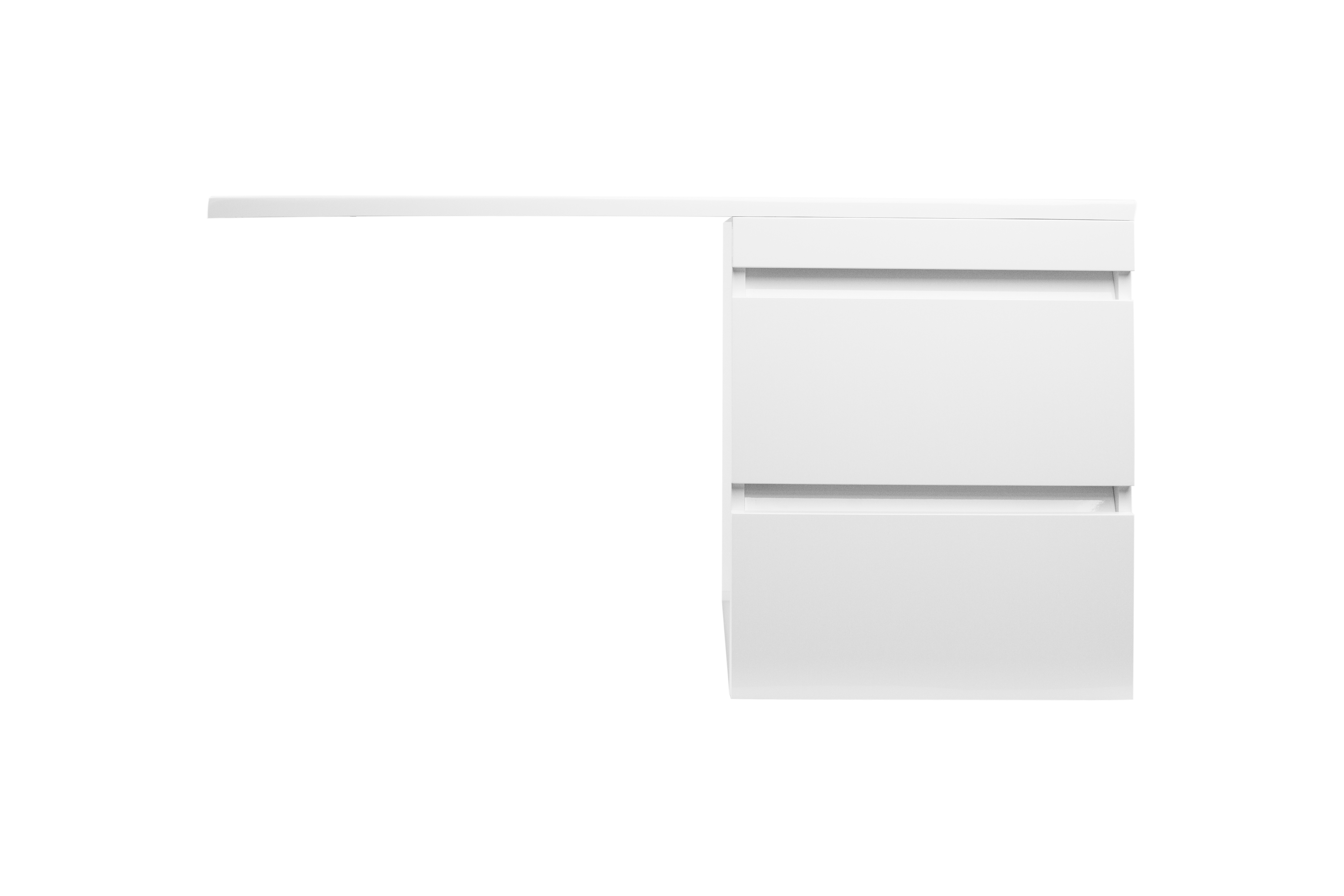 Изображение товара Подвесная тумба под раковину Style Line Даллас 48 см белая с раковиной из литьевого мрамора