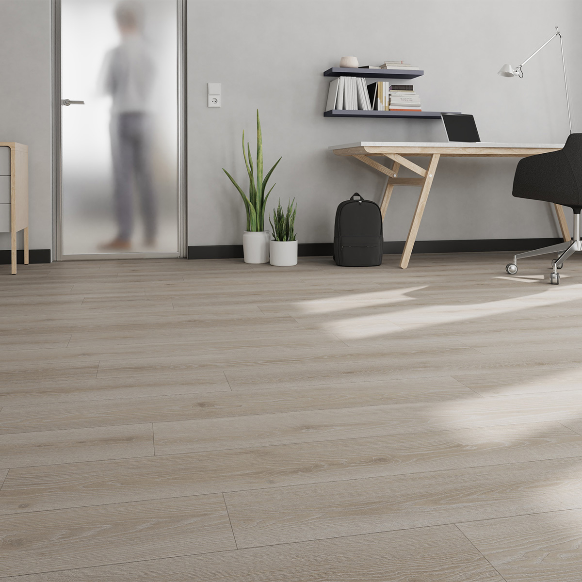 Изображение товара Ламинат Cuberta Family Дуб Глейс 33 класс 8 мм 2.096 м2 влагостойкий гидроизоляция