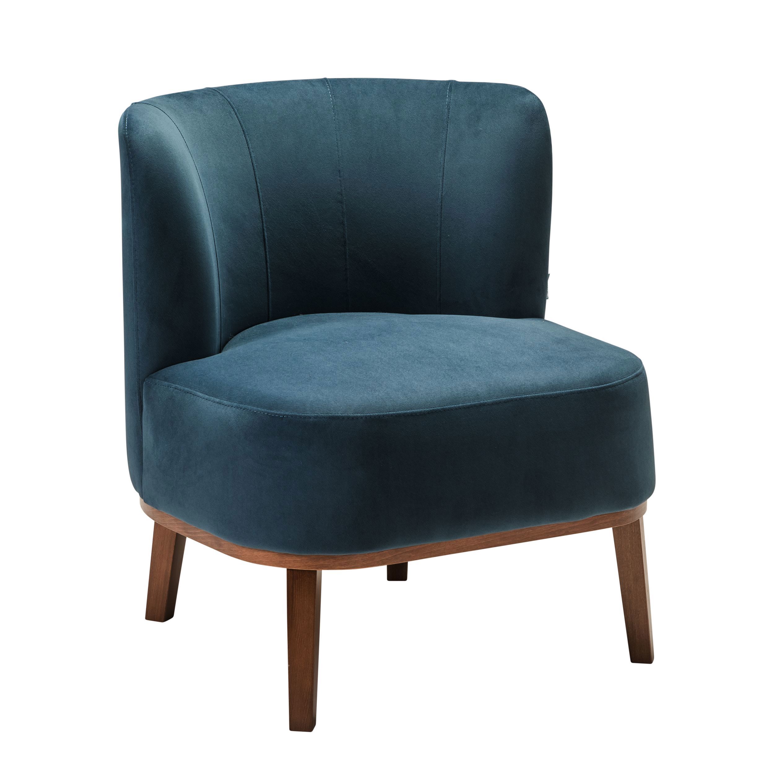 Изображение товара Кресло R-home Шафран 66x75x62 см велюр цвет синий