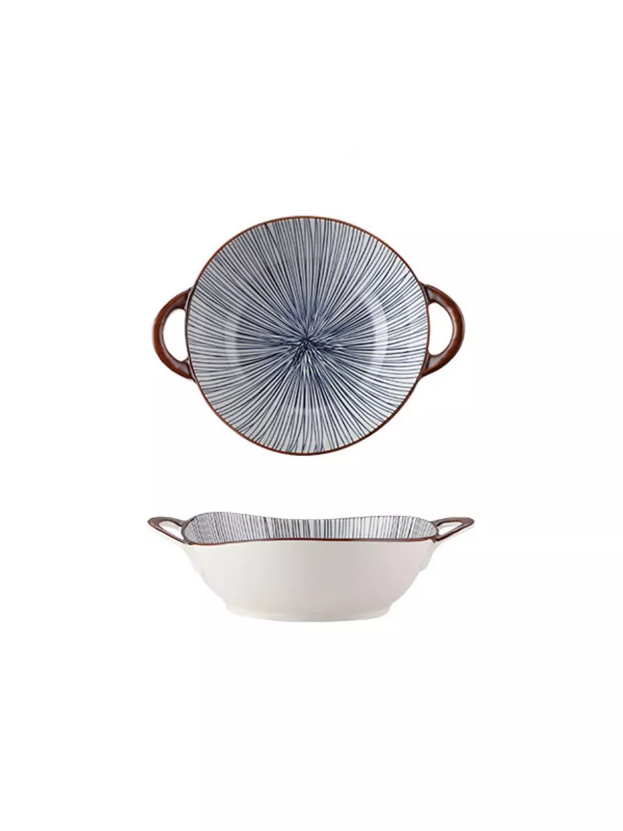 Изображение товара Набор тарелок 2 шт Homium Japanese Collection 23.50x6.80x23.50 см керамика цвет голубой