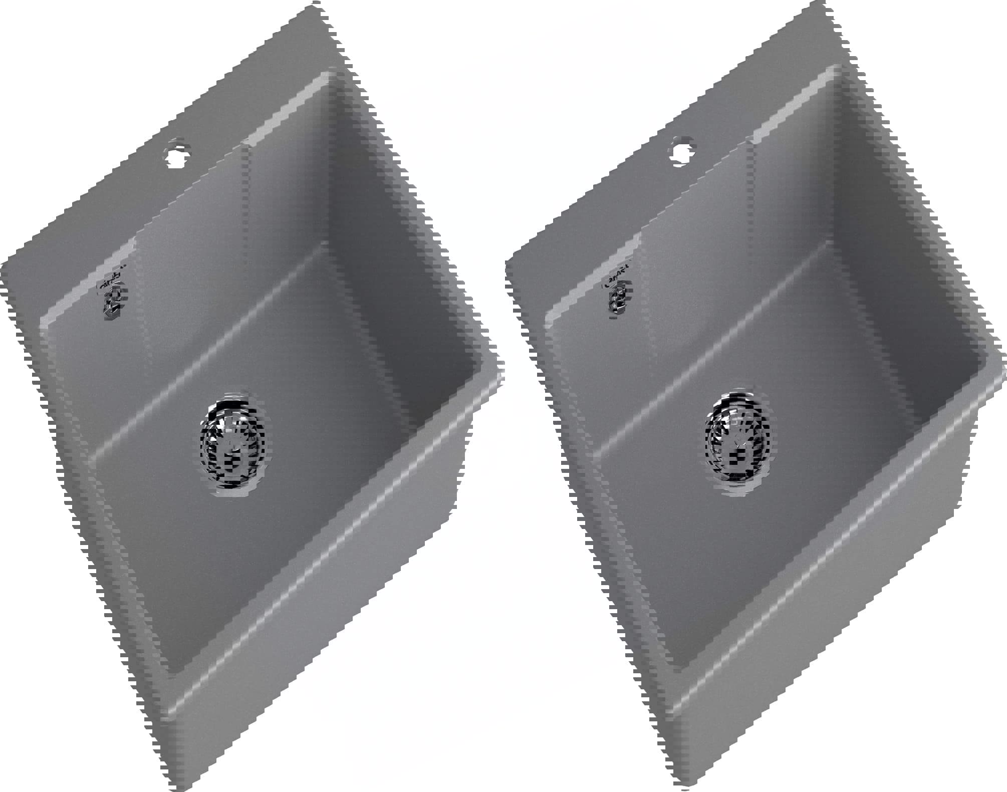 Изображение товара Врезная мойка Granfest 658 58x49x18 см кварц цвет темно-серый