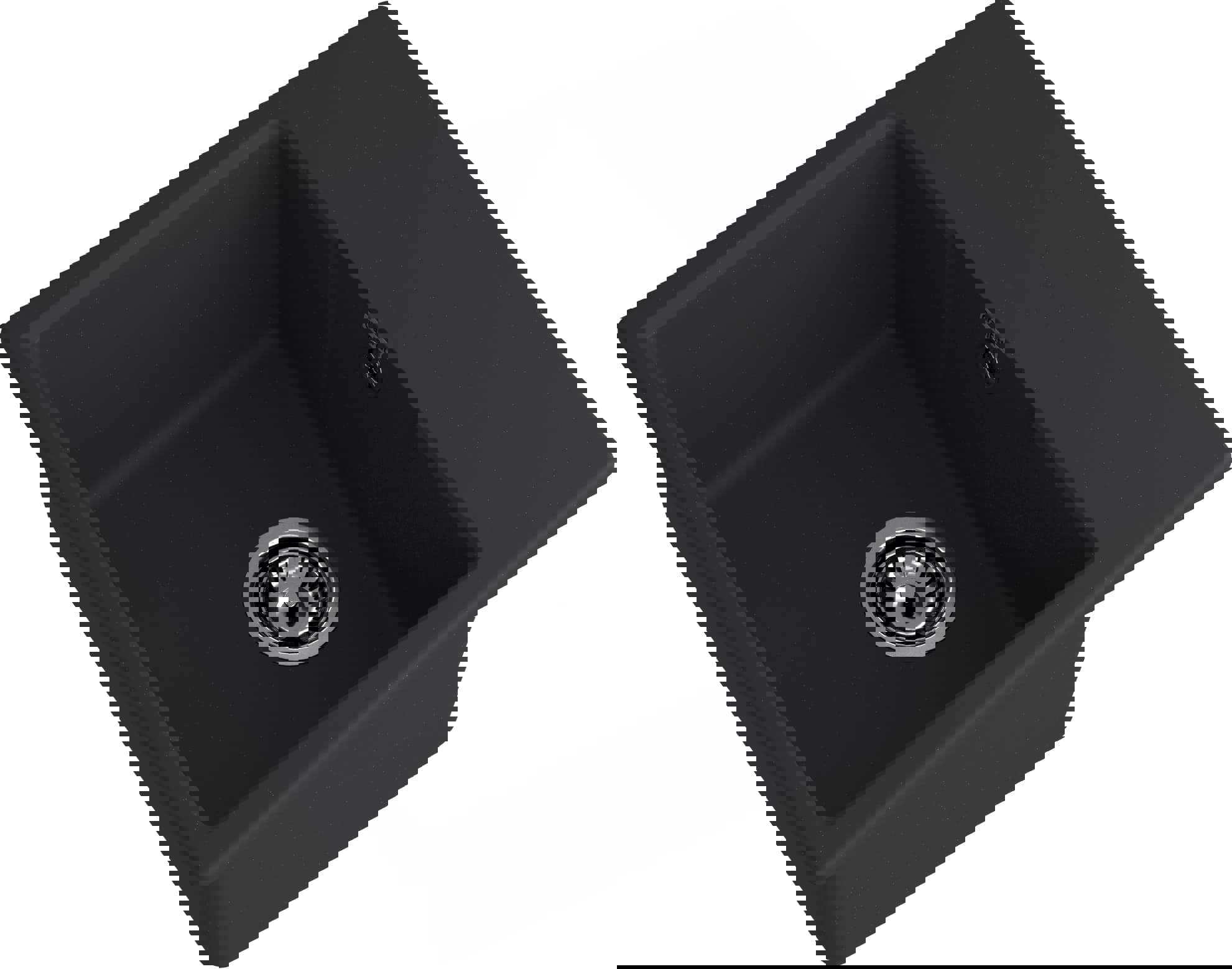 Изображение товара Врезная кухонная мойка Granfest 658L 58x49 см кварц черный матовый