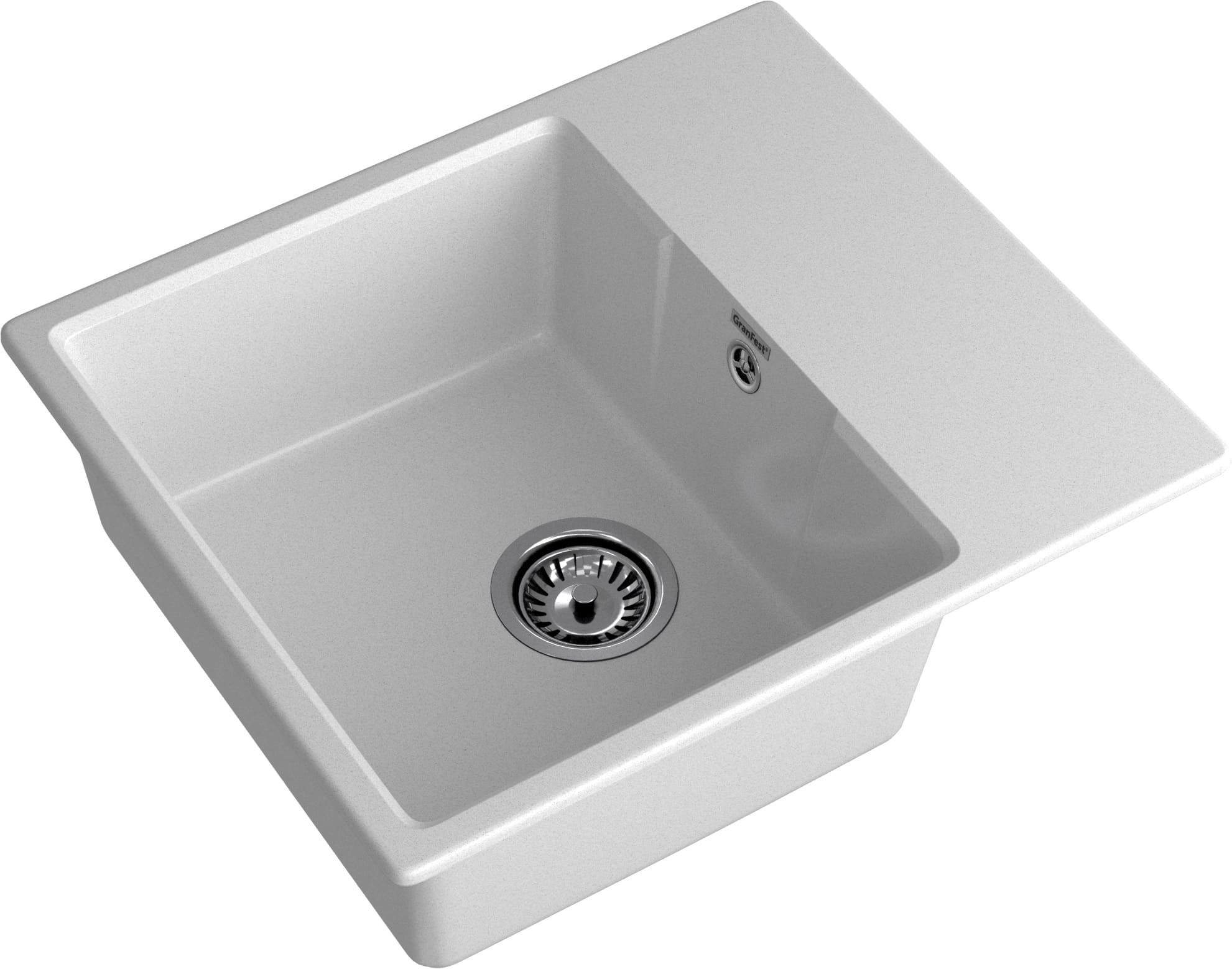 Изображение товара Врезная мойка Granfest 658L 58x49x18 см кварц цвет серый