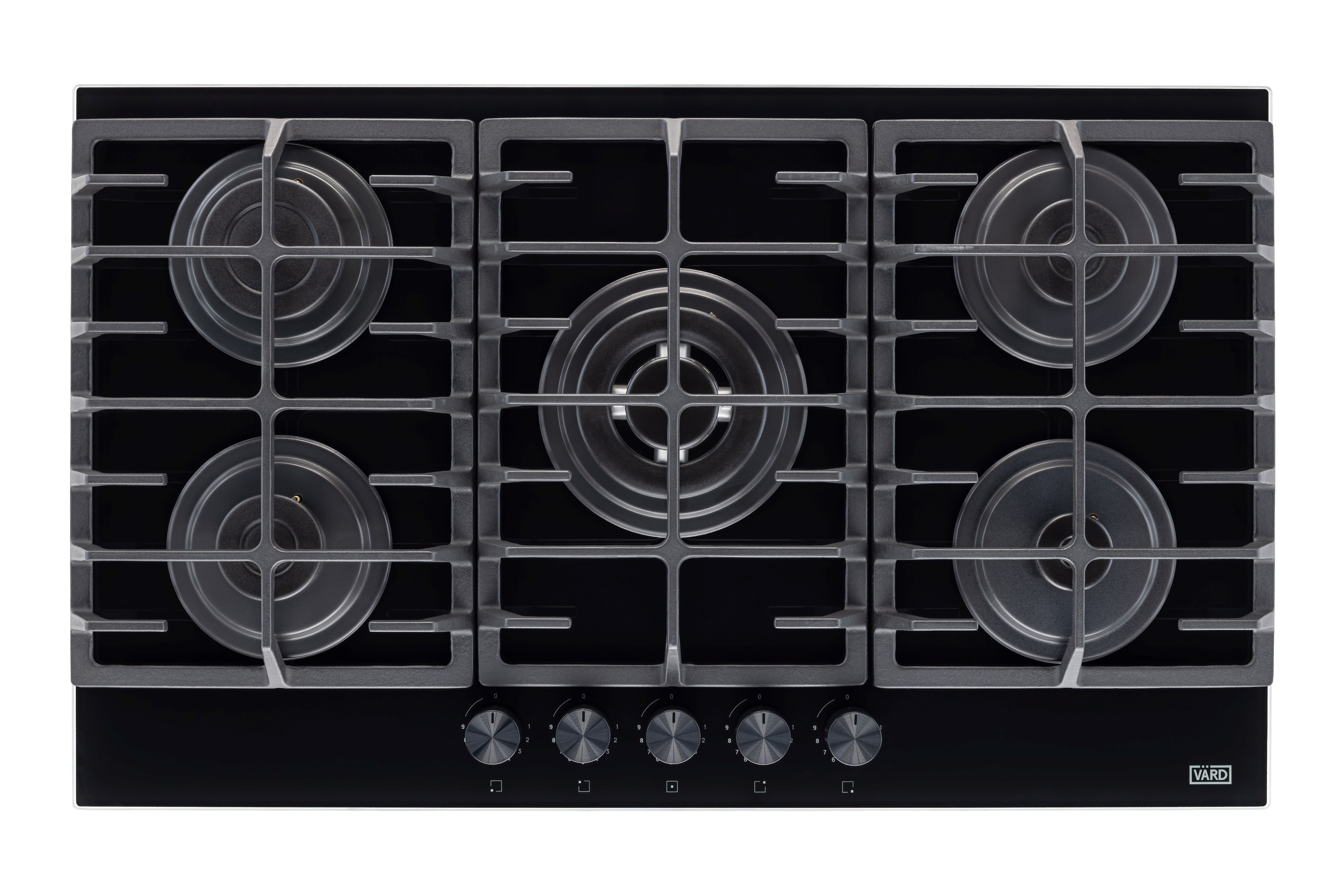 Изображение товара Газовая варочная панель Vard VHLS9534K 86 см 5 конфорок цвет черный