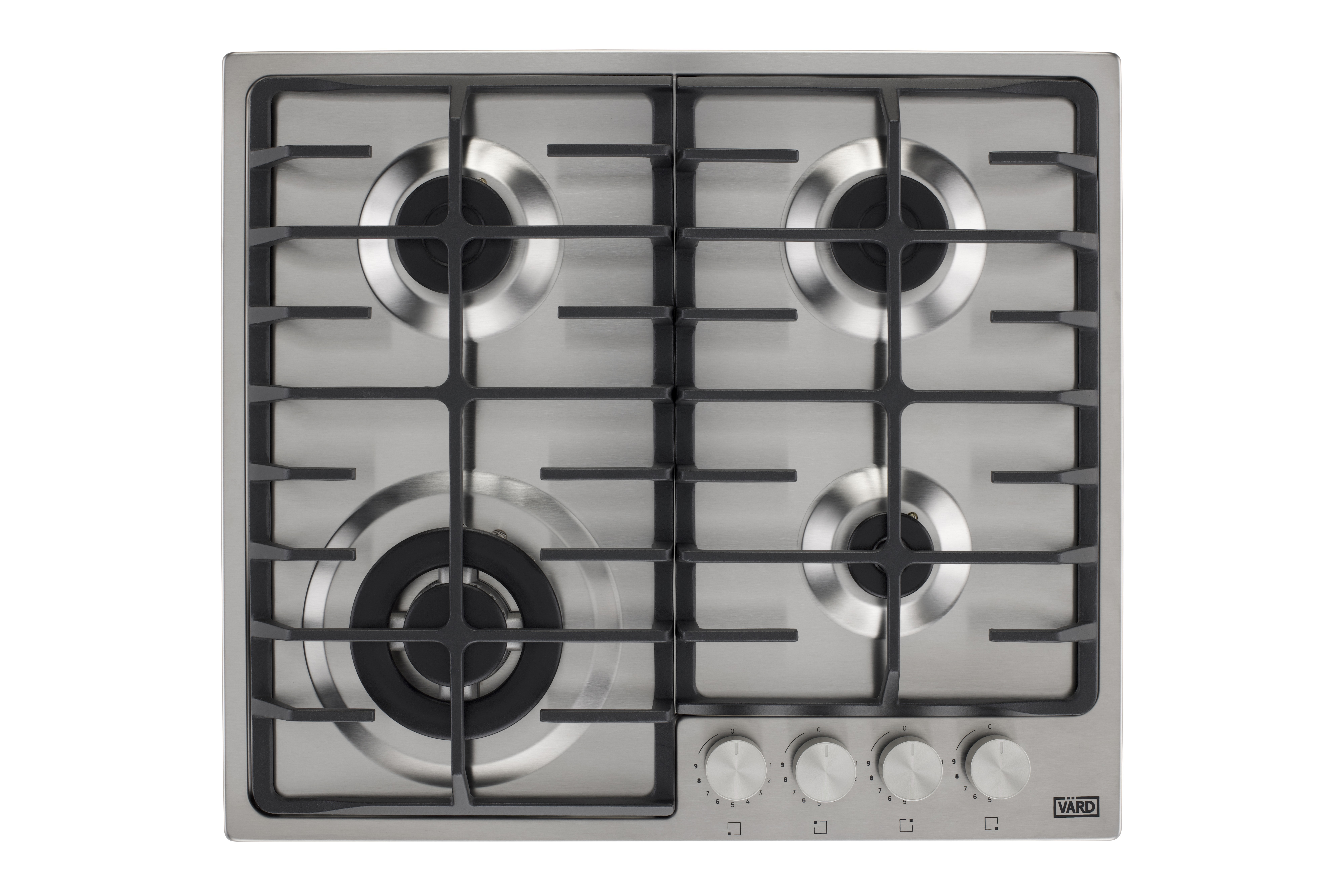 Изображение товара Газовая варочная панель Vard VHGS6434X 58 см 4 конфорки цвет нержавеющая сталь