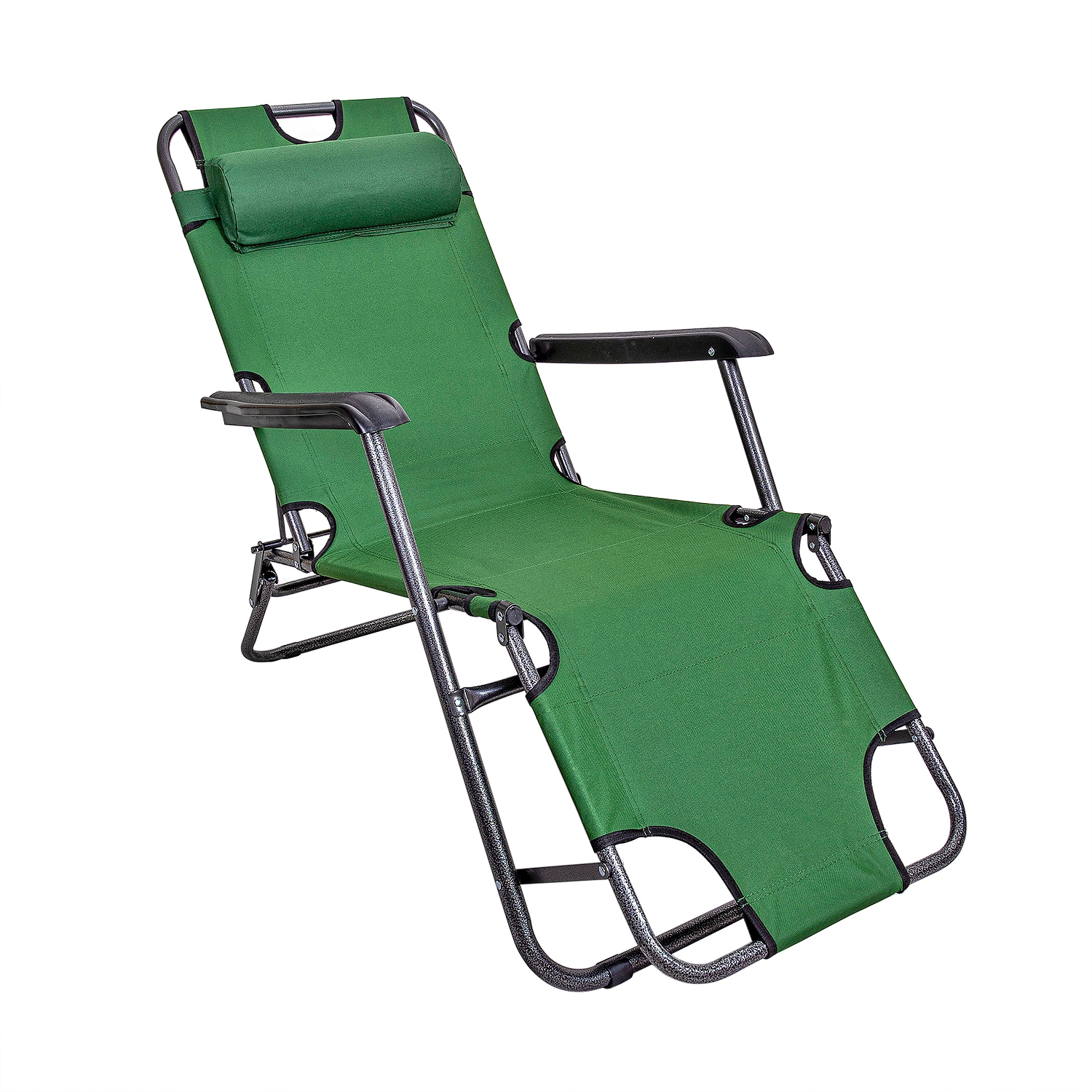 Изображение товара Складной шезлонг Proficamp 153х60х80 см регулируемый на 3 положения зеленый