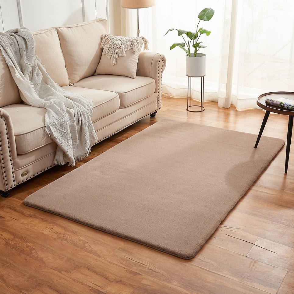 Изображение товара Ковер полиэстер Bingo 120x180 см кофейный мягкий и пушистый