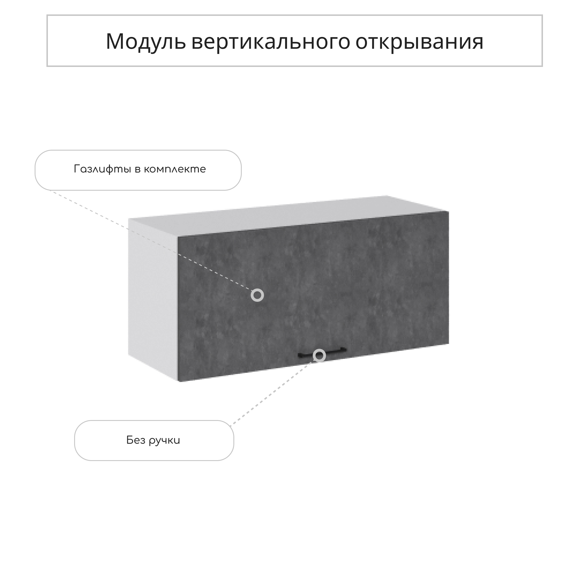 Изображение товара Навесной шкаф Сурская Мебель Хелмер 80x36 см белый бетон