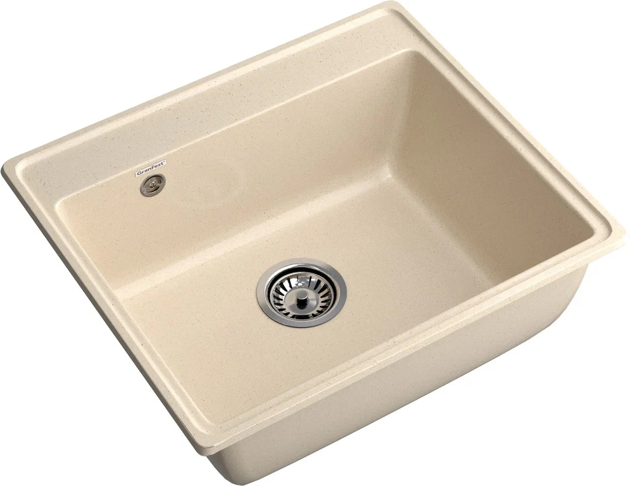 Изображение товара Врезная кухонная мойка GranFest V-580 58x50 см в бежевом мраморе