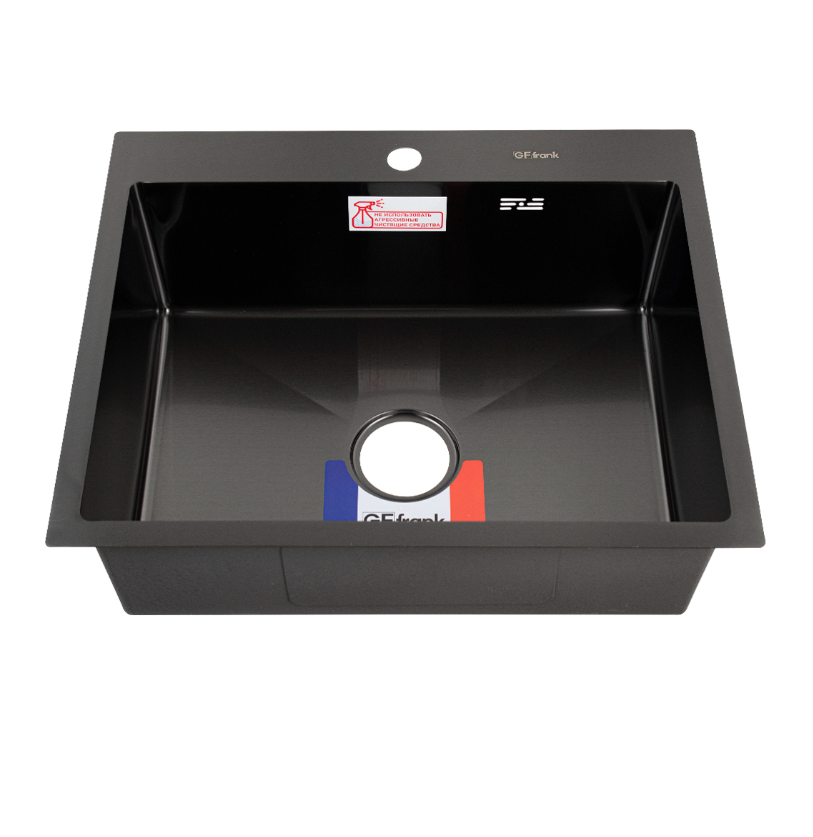 Изображение товара Врезная мойка Gffrank 60502G 50x60x20 см нержавеющая сталь цвет графит