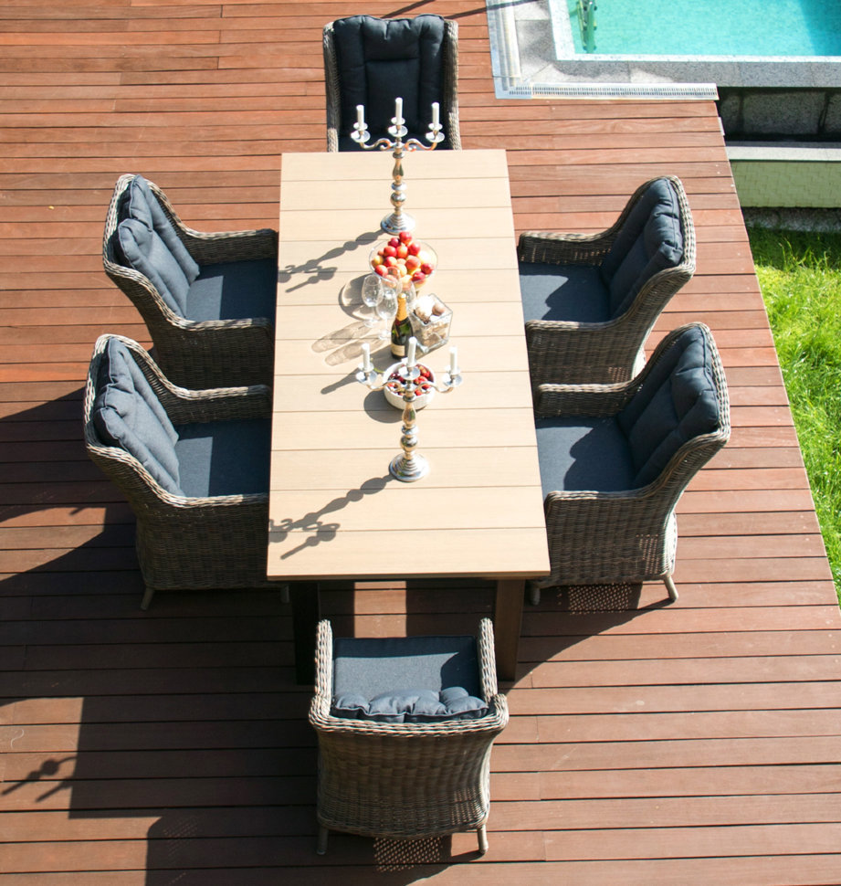 Изображение товара Садовая мебель для обеда Besta Fiesta Бергамо/Парклэнд из искусственного ротанга