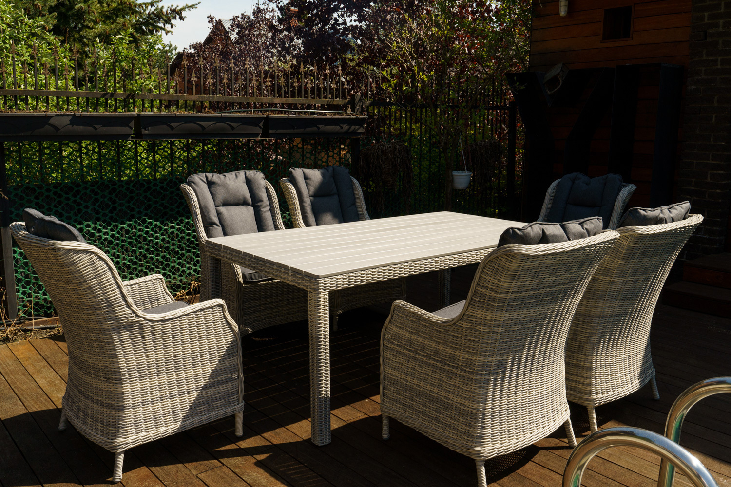 Изображение товара Обеденная садовая мебель для отдыха Besta fiesta Бергамо/Венеция из искусственного ротанга