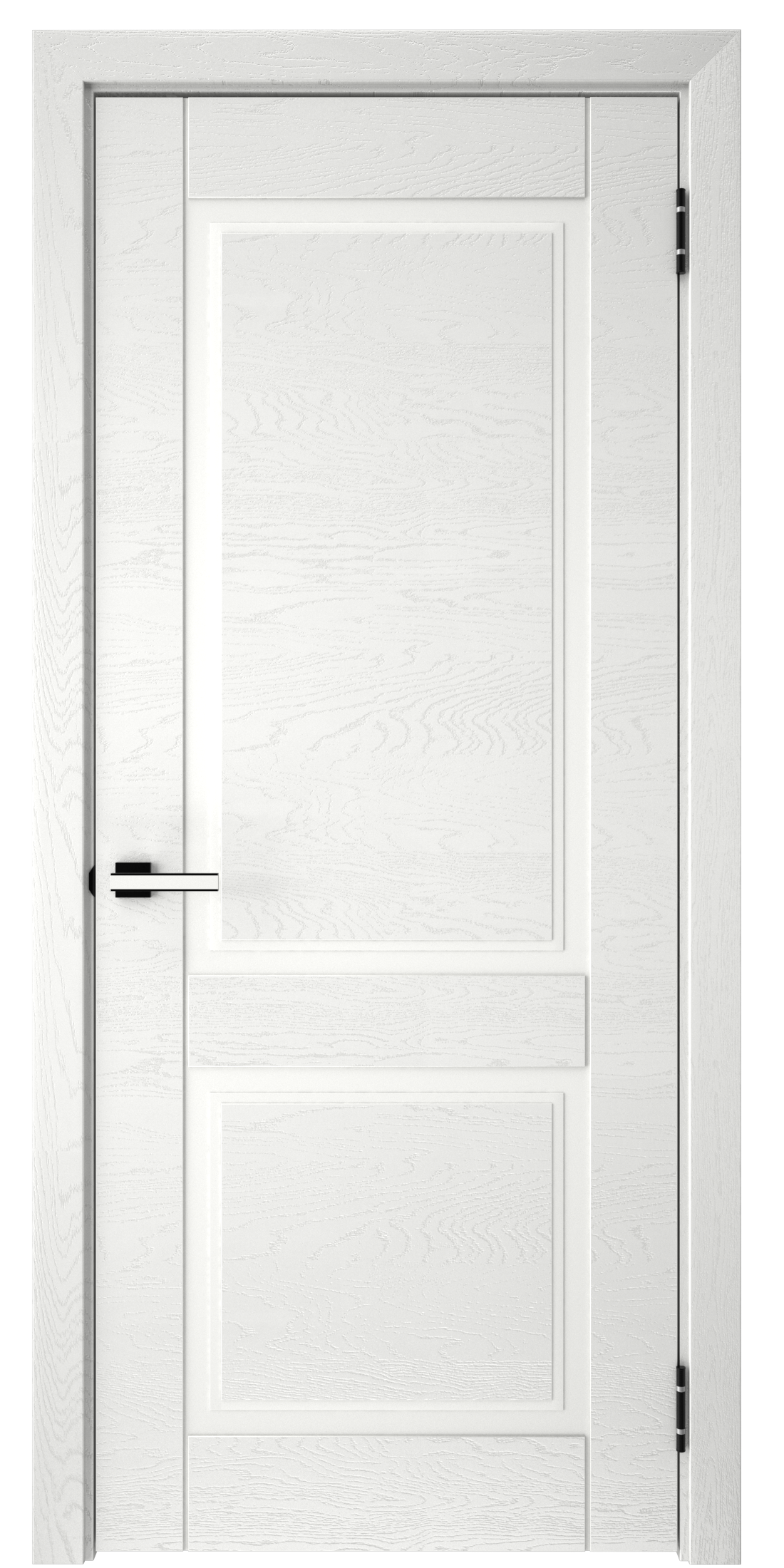 Изображение товара Дверь межкомнатная глухая с замком и петлями в комплекте Эколайн 2 80x200 эмаль цвет белый