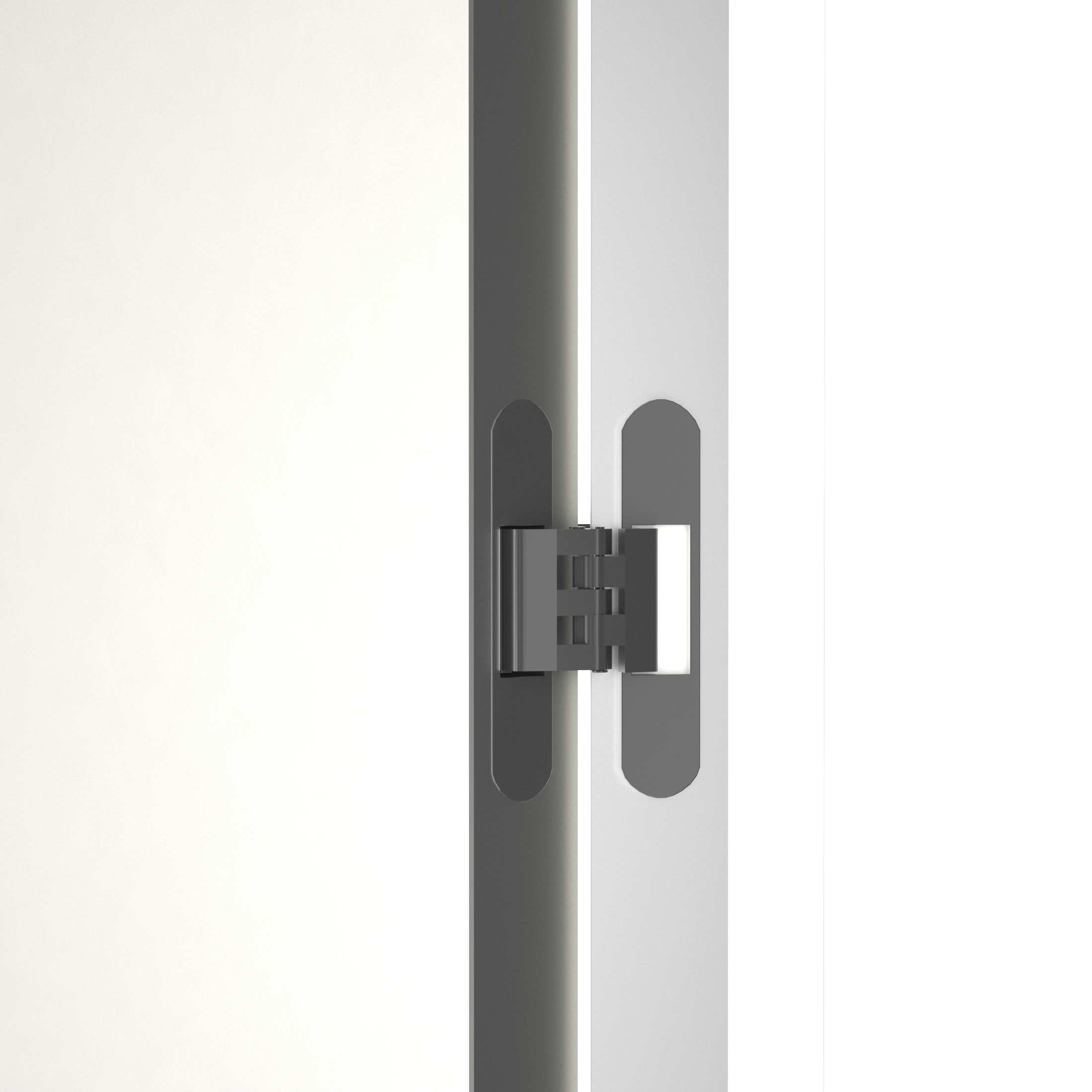 Дверь межкомнатная глухая INVISIBLE 90x200 см эмаль белый с замком - 4