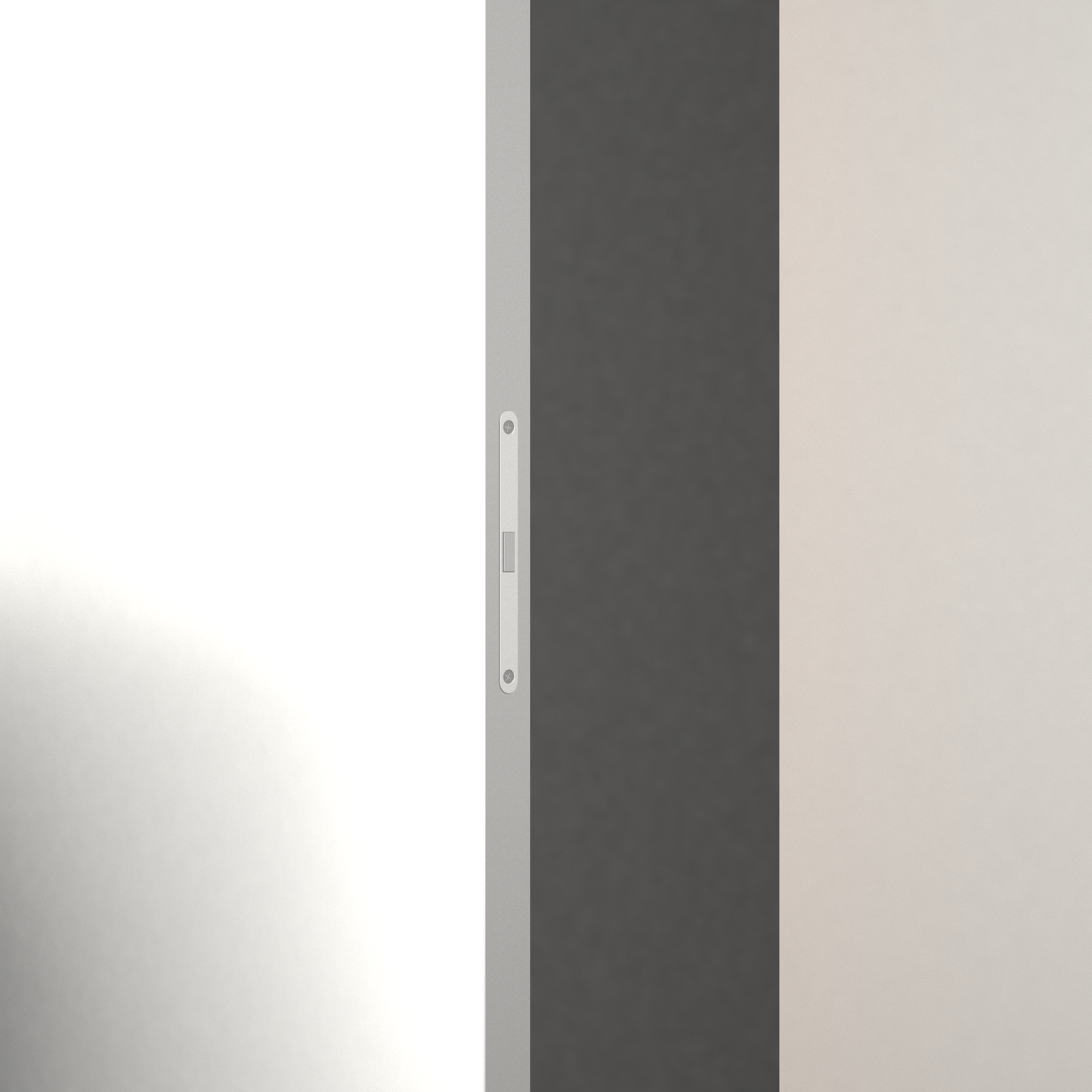 Дверь межкомнатная глухая INVISIBLE 60x200 см эмаль белый с замком - 3