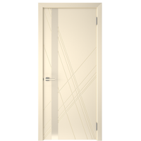 Изображение товара Дверь Графика Х Остекленная 200x40 см Бежевый