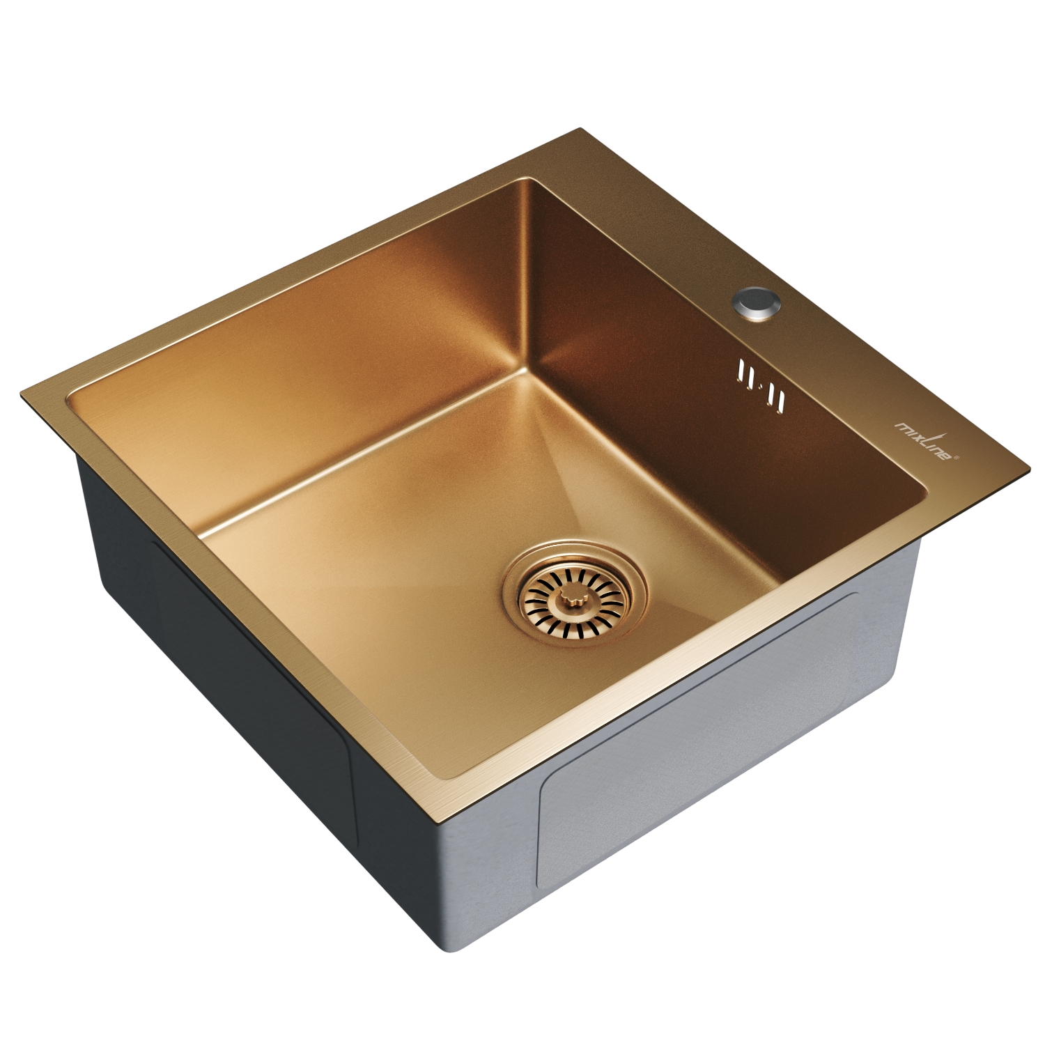 Изображение товара Врезная кухонная мойка Mixline PRO 50х50 см из нержавеющей стали бронзовая