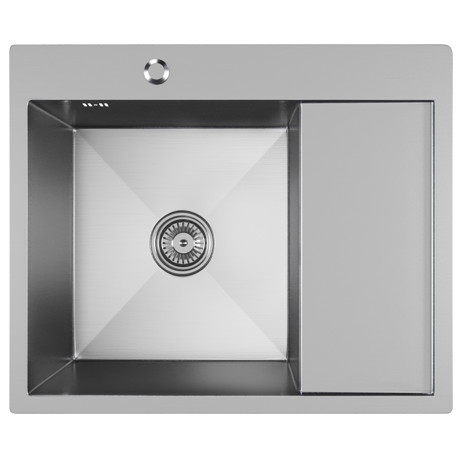 Врезная мойка Mixline PRO 551875 49x60x20 см нержавеющая сталь цвет ...