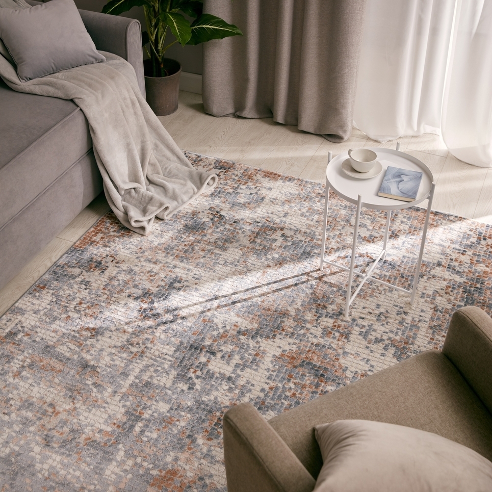 Изображение товара Ковер полипропилен Зингер L045 80x150 см розовый современный дизайн