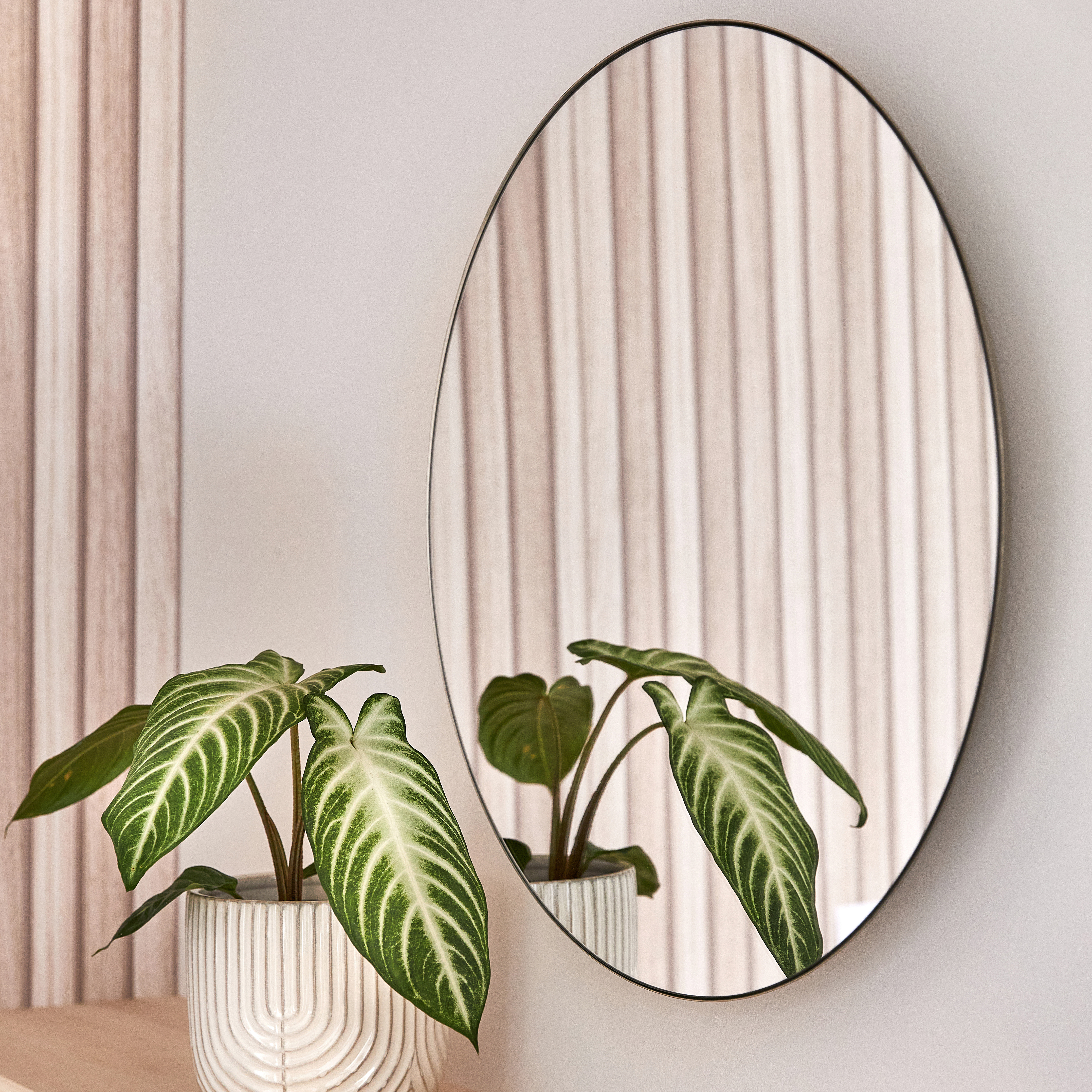 Зеркало декоративное Inspire Nory Silver 55 см круглое цвет серый