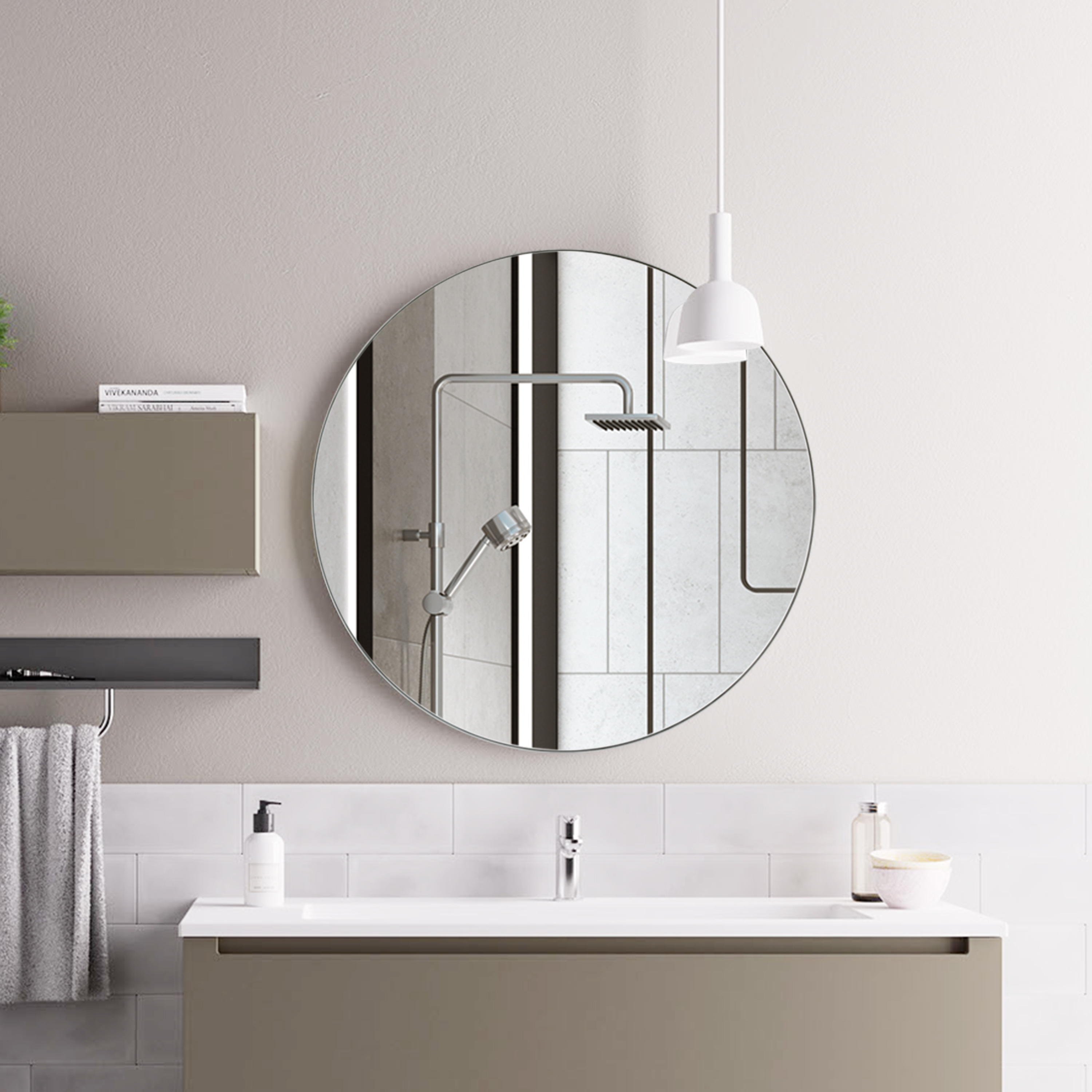 Зеркало декоративное Inspire Nory Silver 55 см круглое цвет серый - 8
