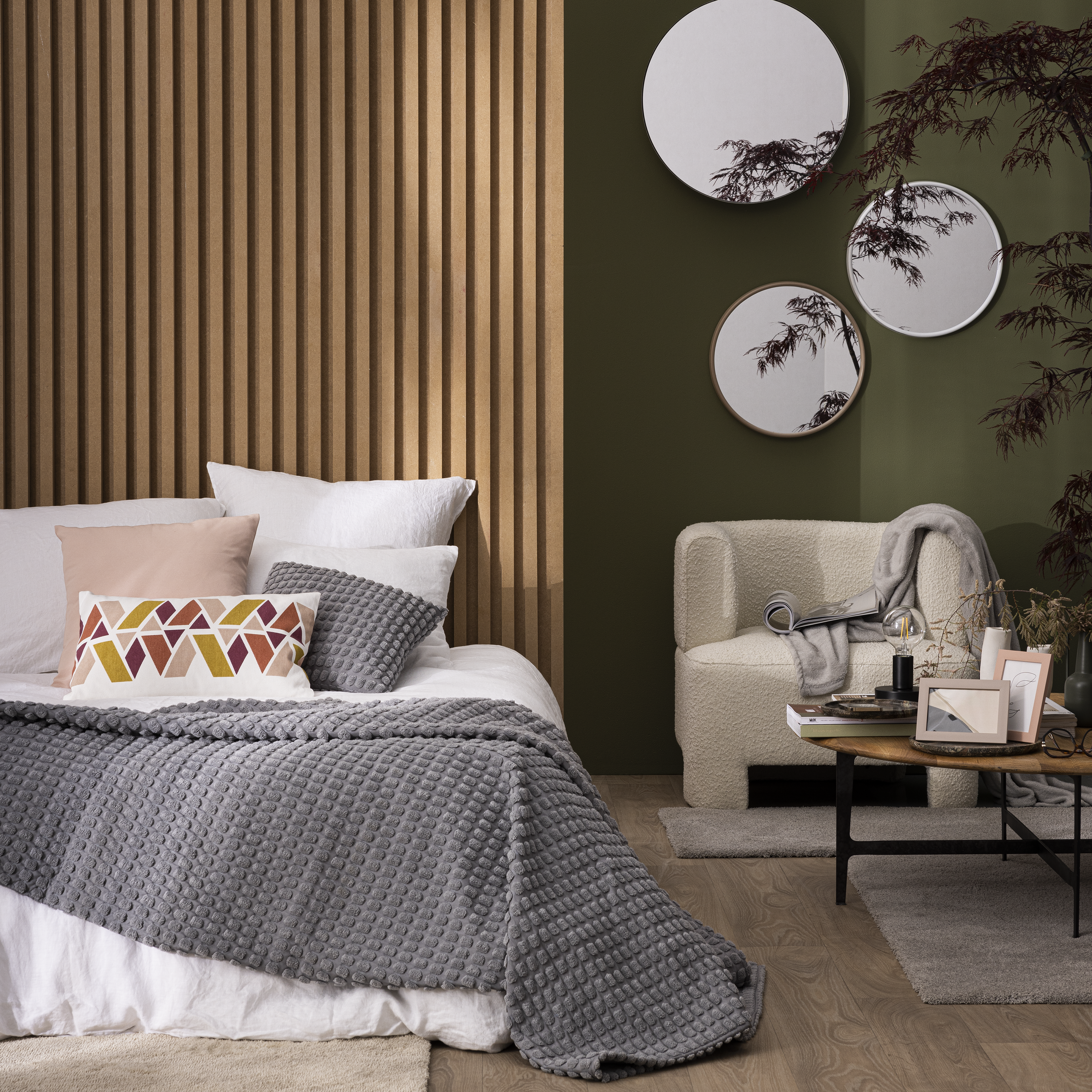 Зеркало декоративное Inspire Nory Silver 55 см круглое цвет серый - 5