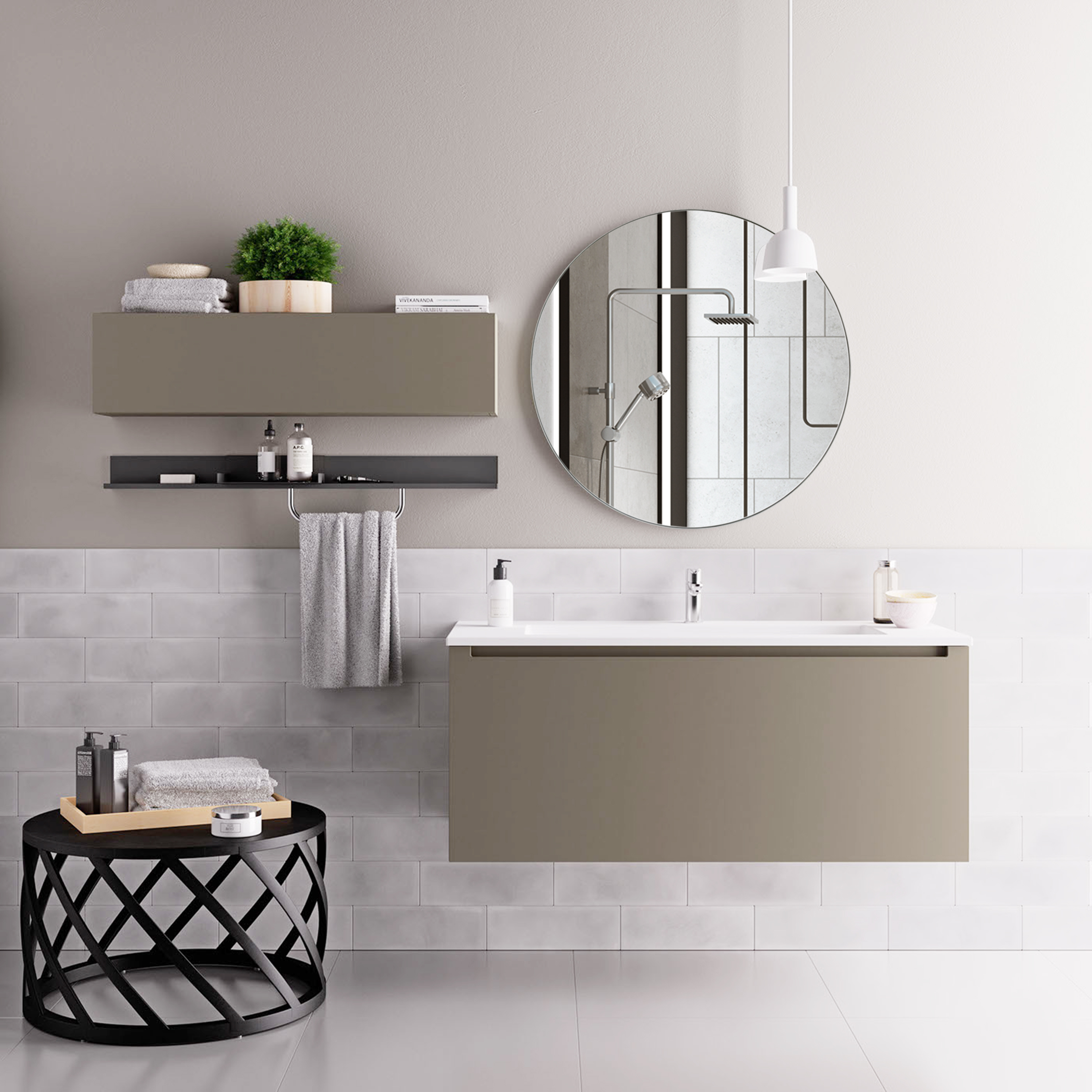 Зеркало декоративное Inspire Nory Silver 55 см круглое цвет серый - 7