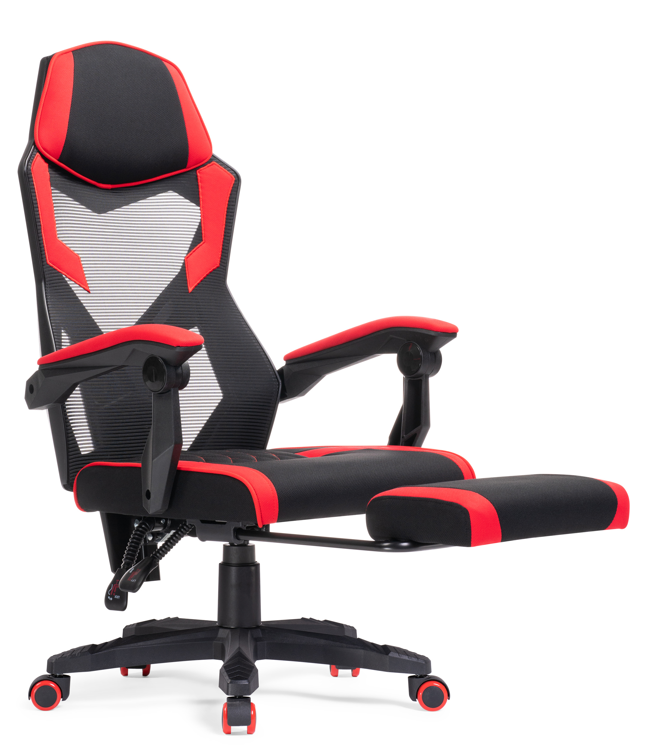 Изображение товара Офисное кресло Woodville Brun ткань цвет черный/красный