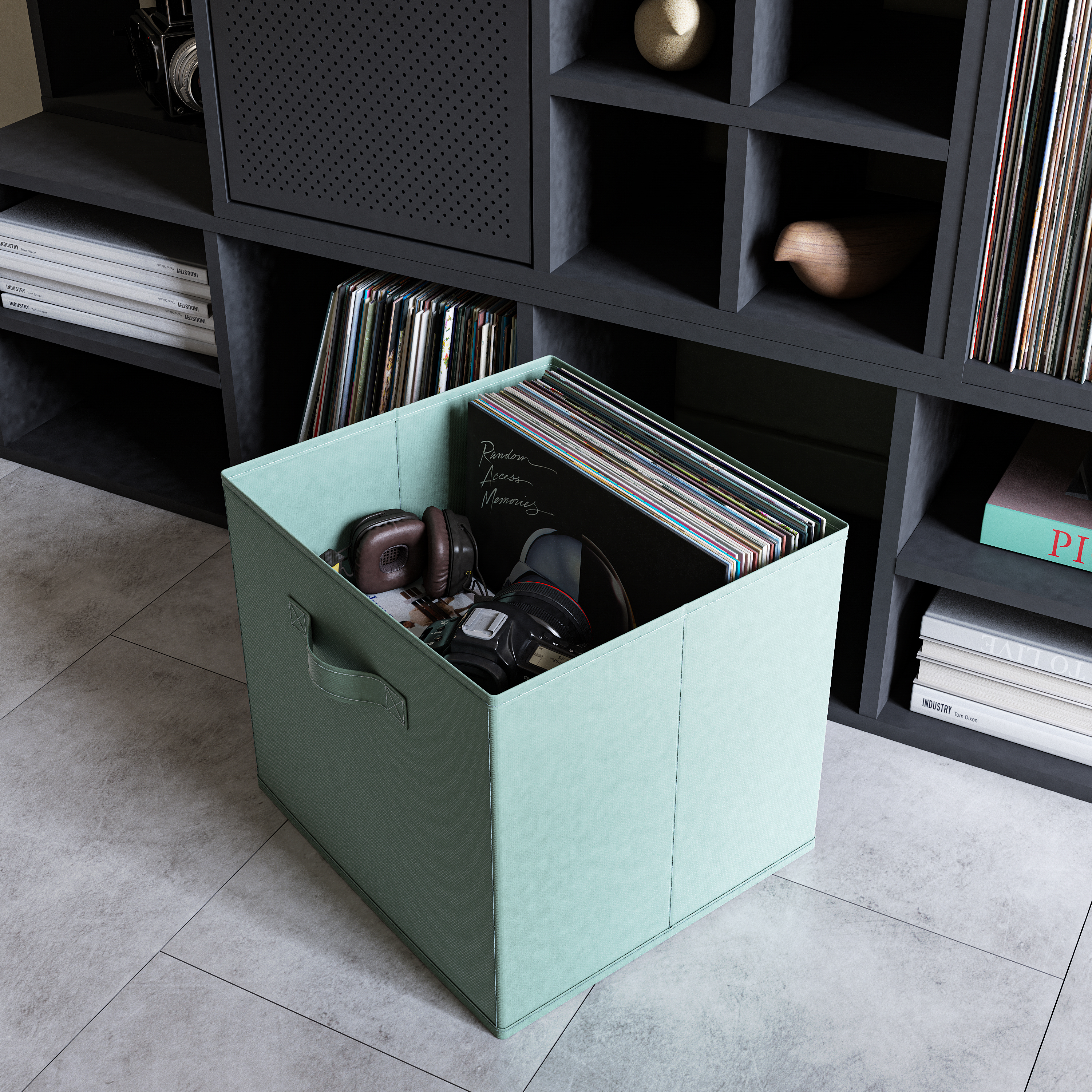 Изображение товара Короб для хранения Spaceo Laguna 31x31x31 см полиэстер сизый складной