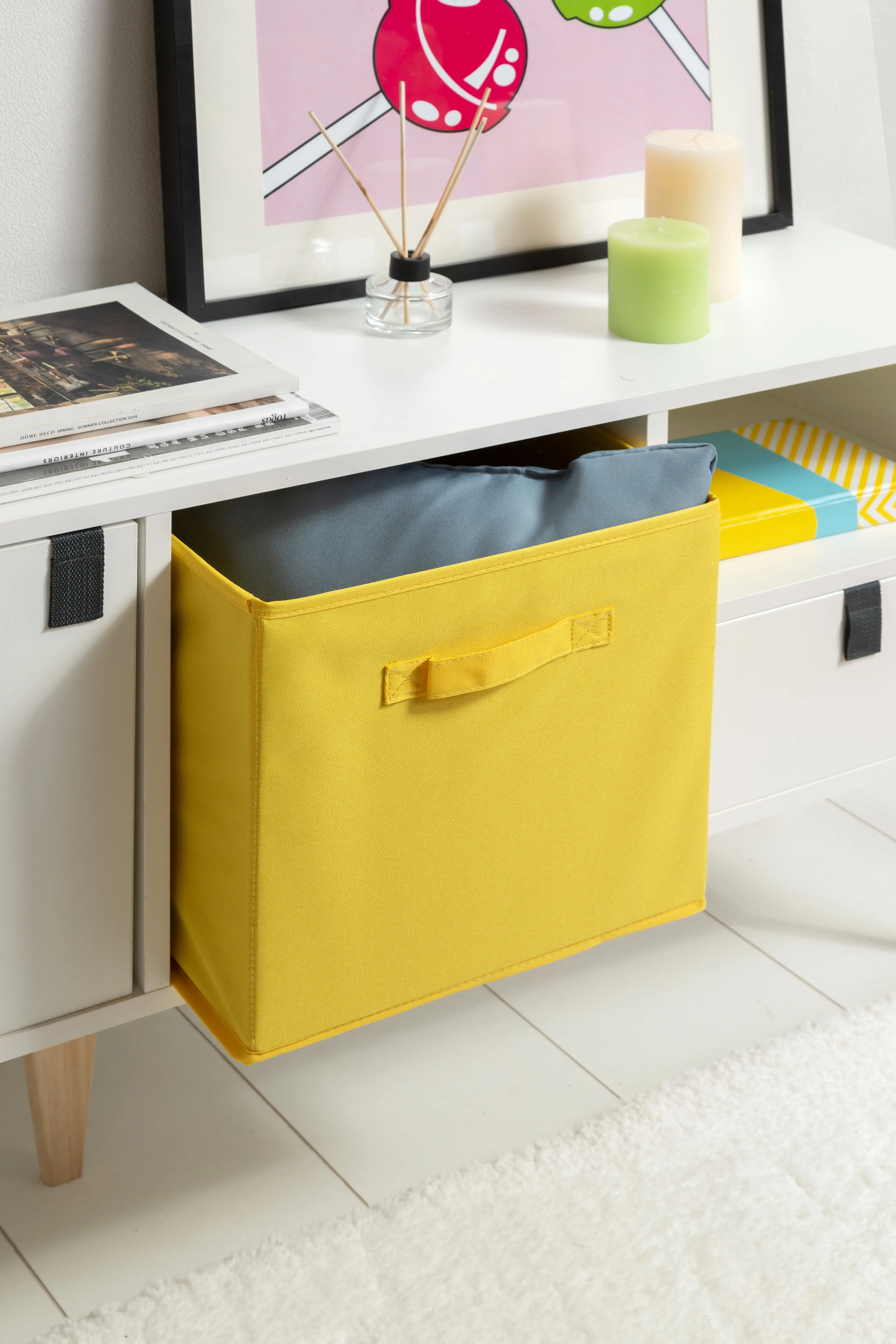 Короб Spaceo KUB Banana 31x31x31 см 29.7 л полиэстер цвет жёлтый - 4