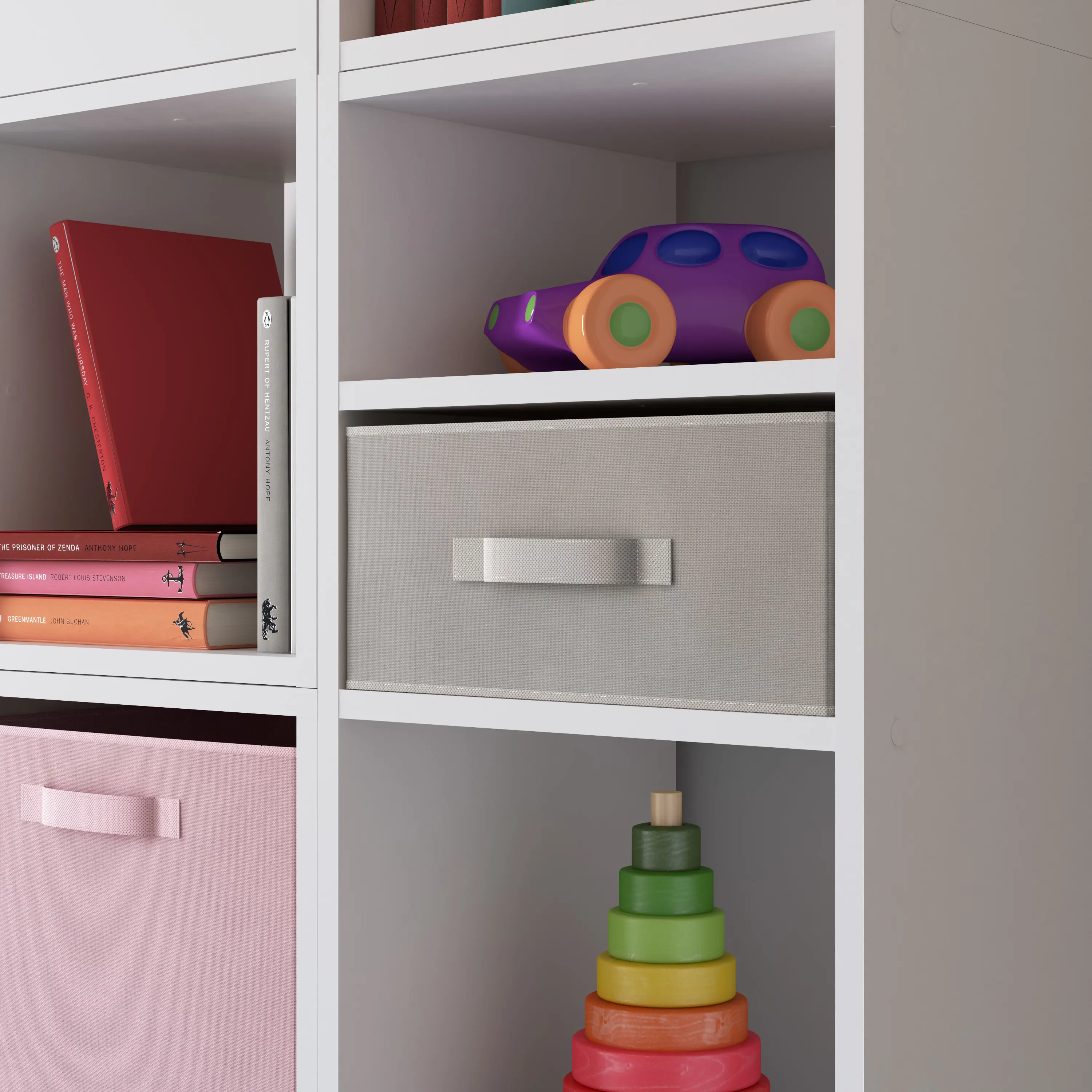Короб Spaceo KUB Trench 15x31x31 см 14.4 л полиэстер цвет платиновый - 3
