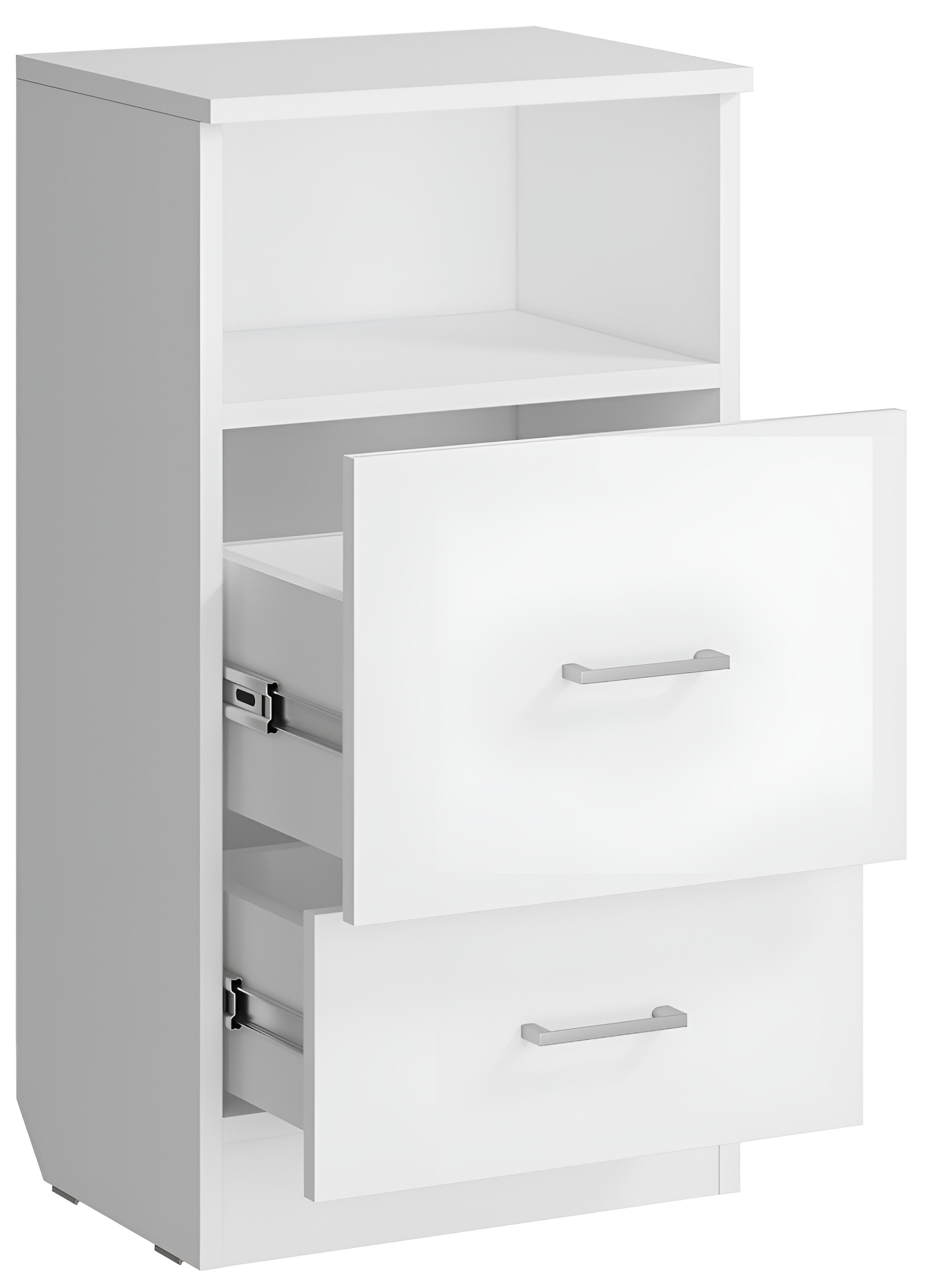Изображение товара Тумба с 2 выдвижными ящиками 40x75x30 см белый матовый