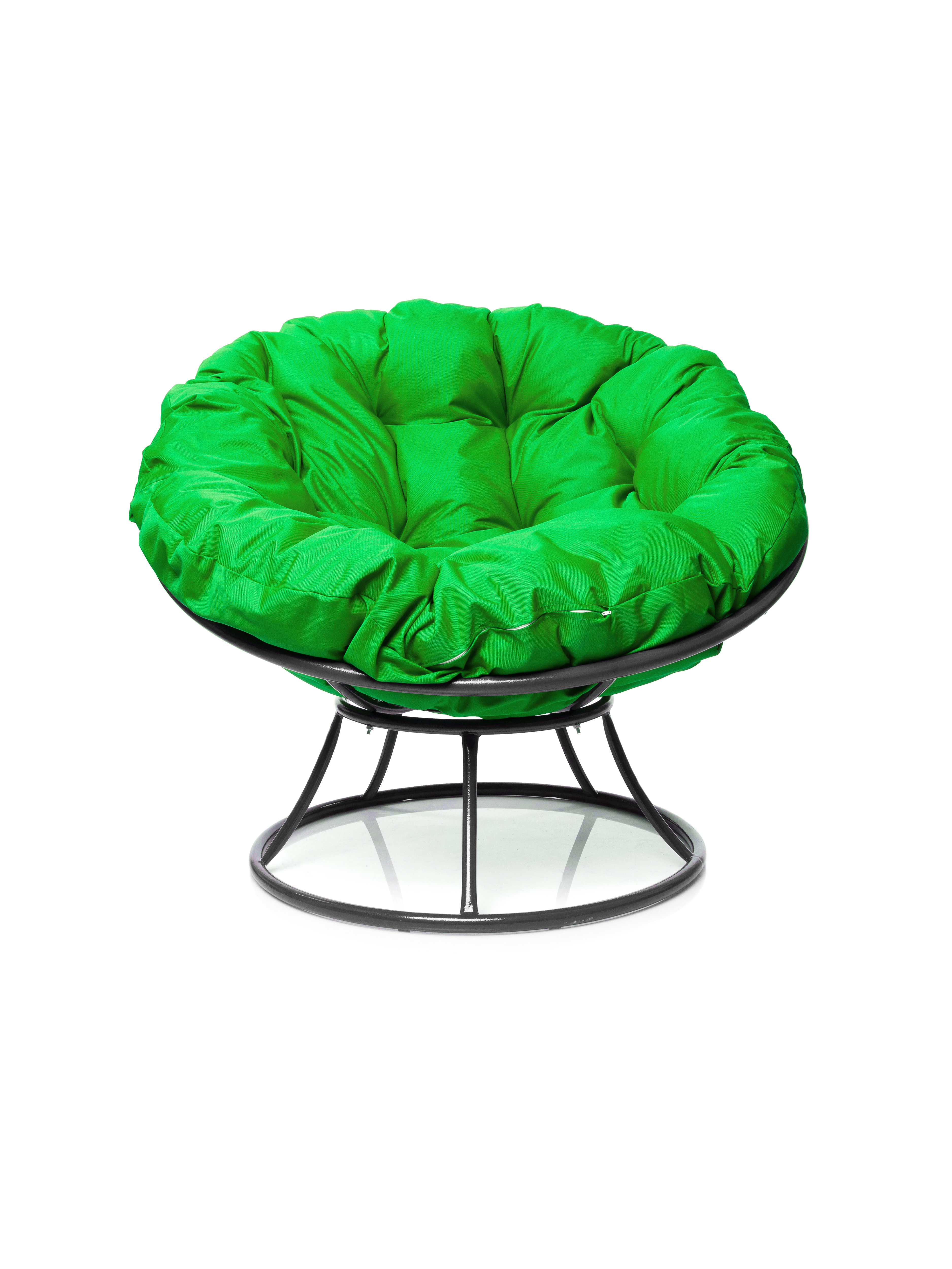 Изображение товара Кресло садовое M-group 12010304 Папасан 98 см x 58 см x 79 см искусственный ротанг серый/серебристый