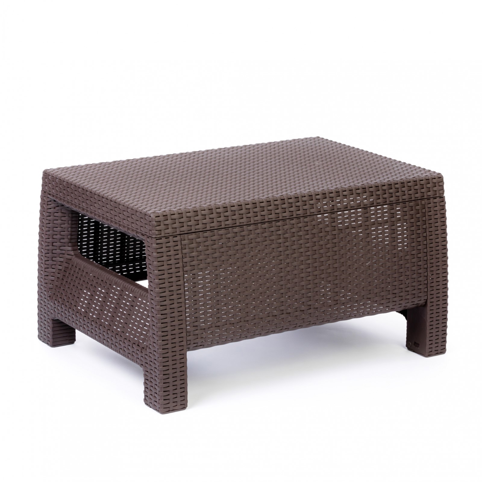 Изображение товара Нераздвижной садовый стол Альтернатива Ротанг 57 см x 57 см x 42 см пластик коричневый