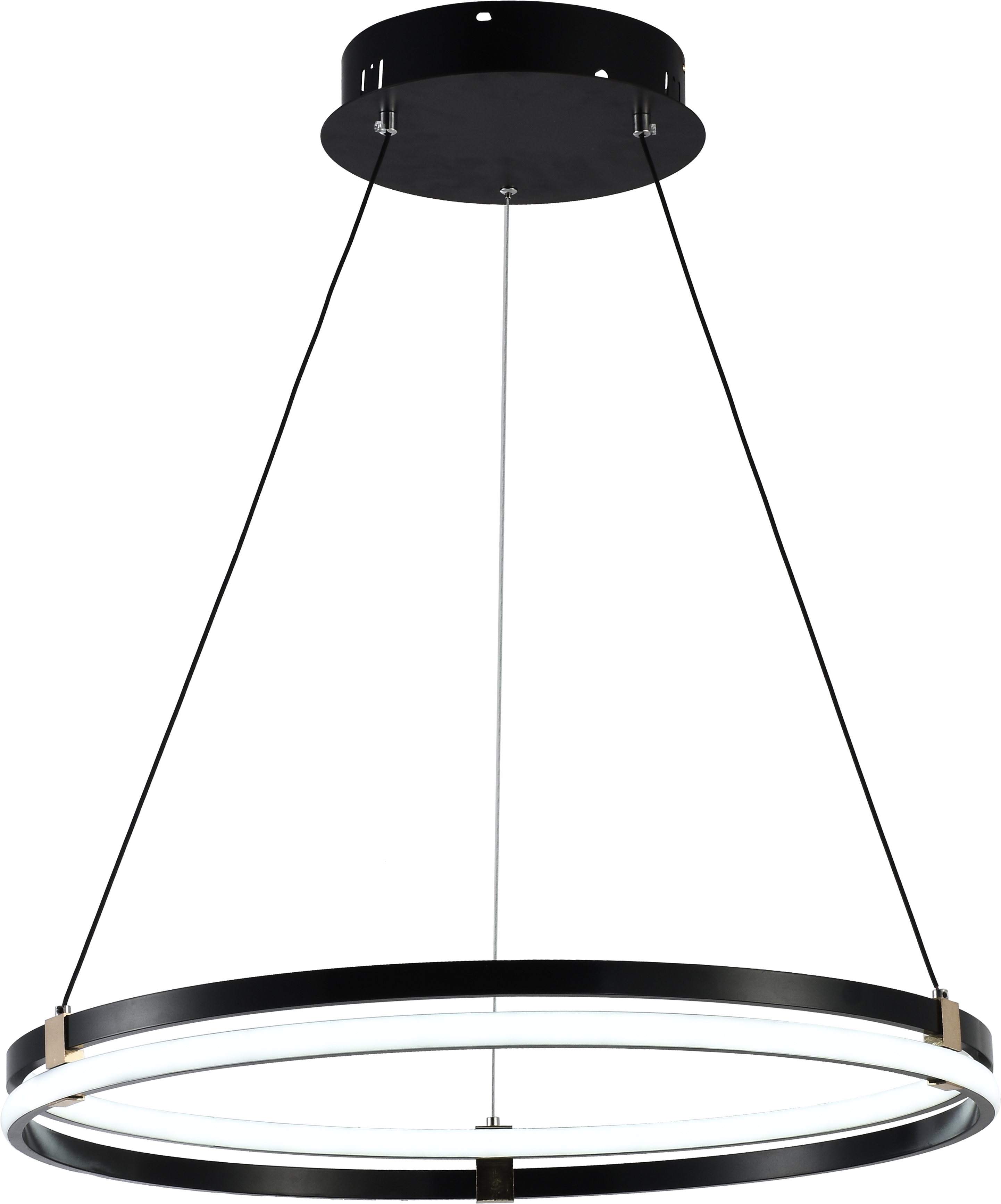 Изображение товара Люстра подвесная светодиодная Семь огней RGB регулируемая, черная, современный стиль