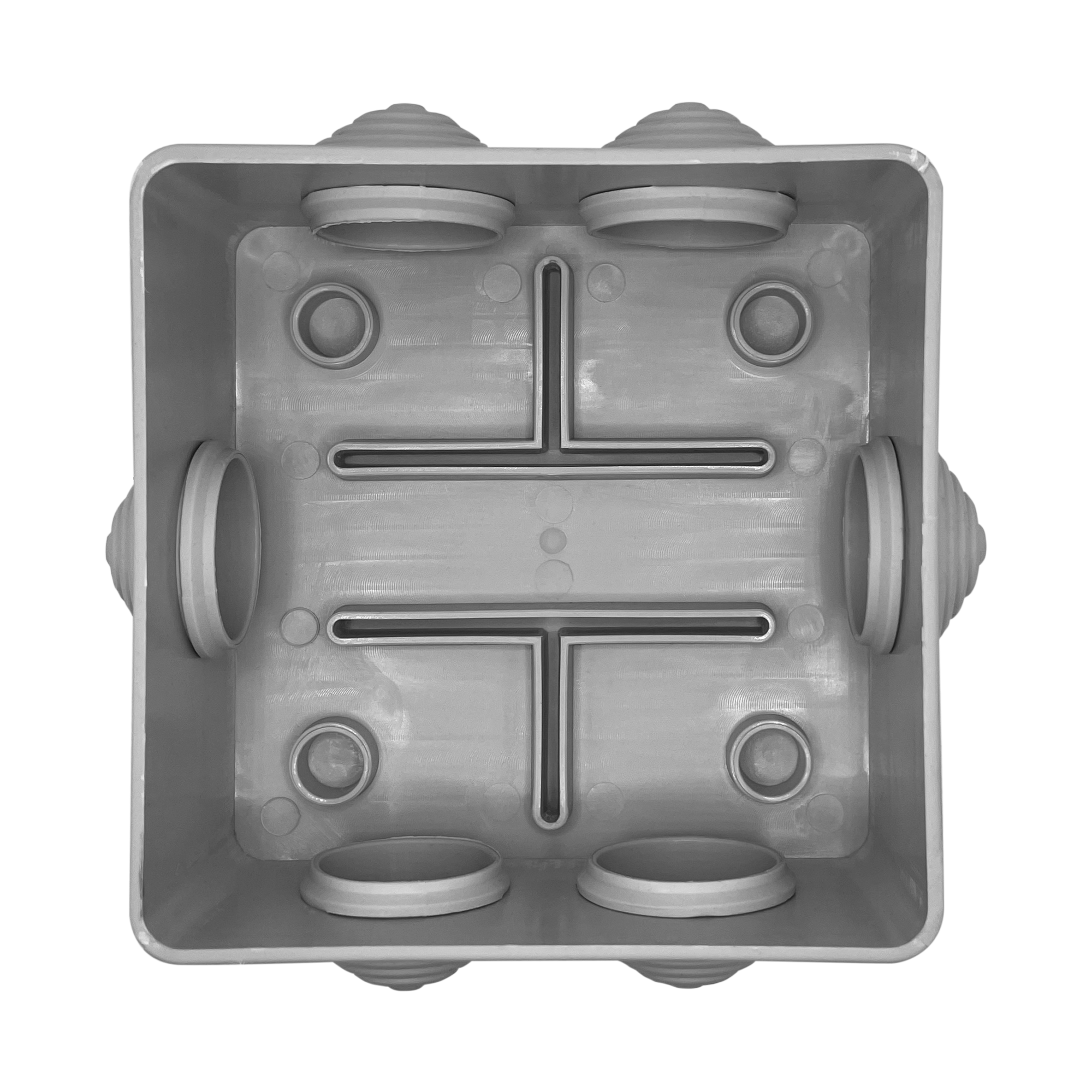 Распределительная коробка открытая Lexman D 70x70x40 мм 6 вводов IP55 цвет серый - 1