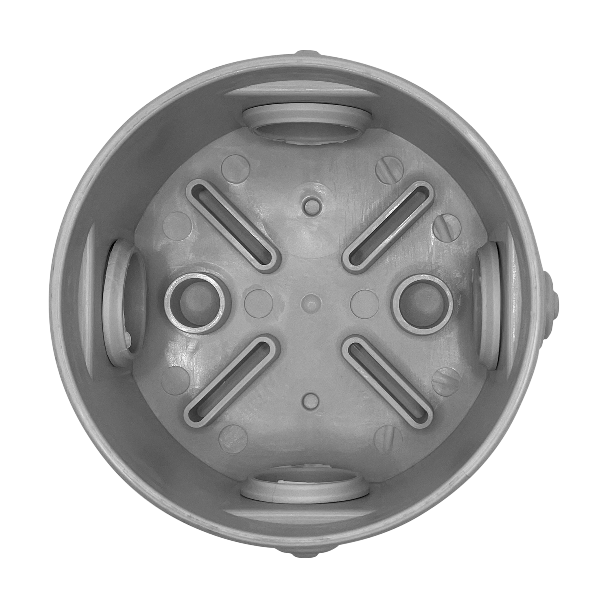 Распределительная коробка круглая открытая Lexman D 80x40 мм 4 ввода IP44 цвет серый - 2