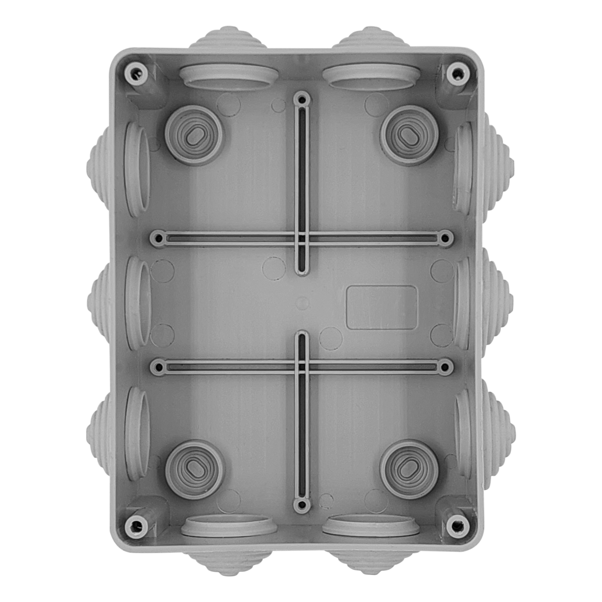 Распределительная коробка открытая LEXMAN D 150x110x70 мм 10 вводов IP55 цвет серый - 1