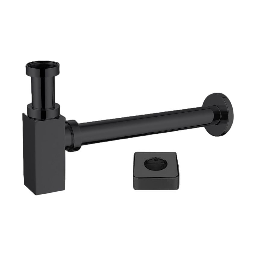 Изображение товара Сифон для раковины из латуни AZARIO D40 мм черный, мокрый затвор