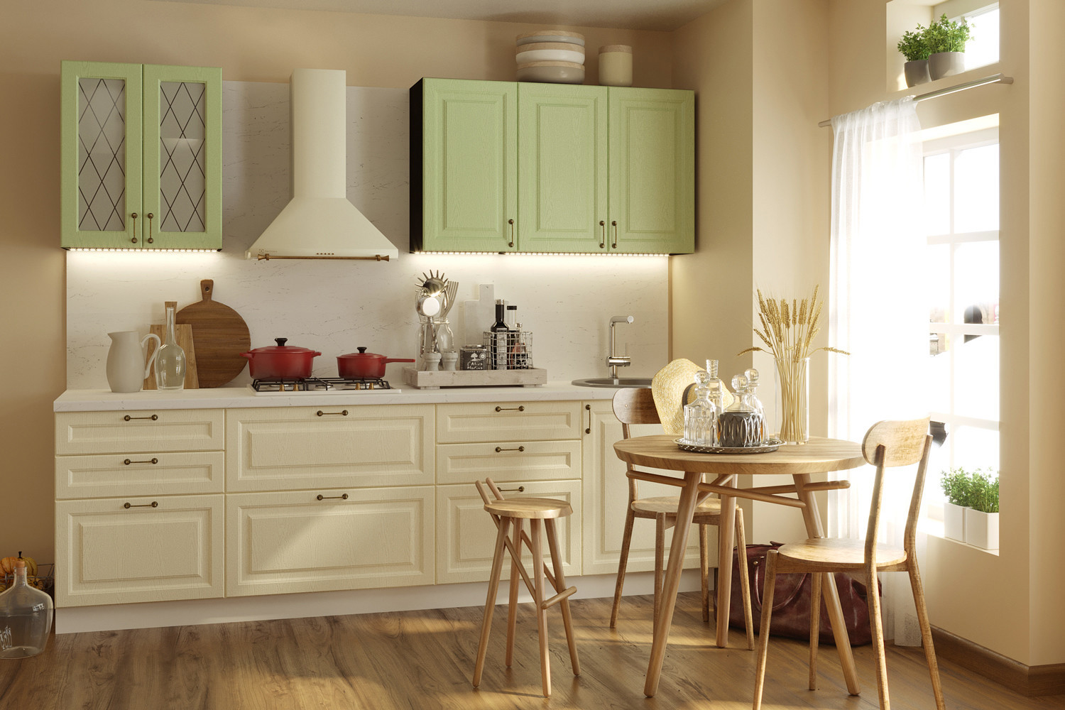 Изображение товара Навесной шкаф бутылочница Ницца Сурская мебель оливковый 15x71.6x31.8 см